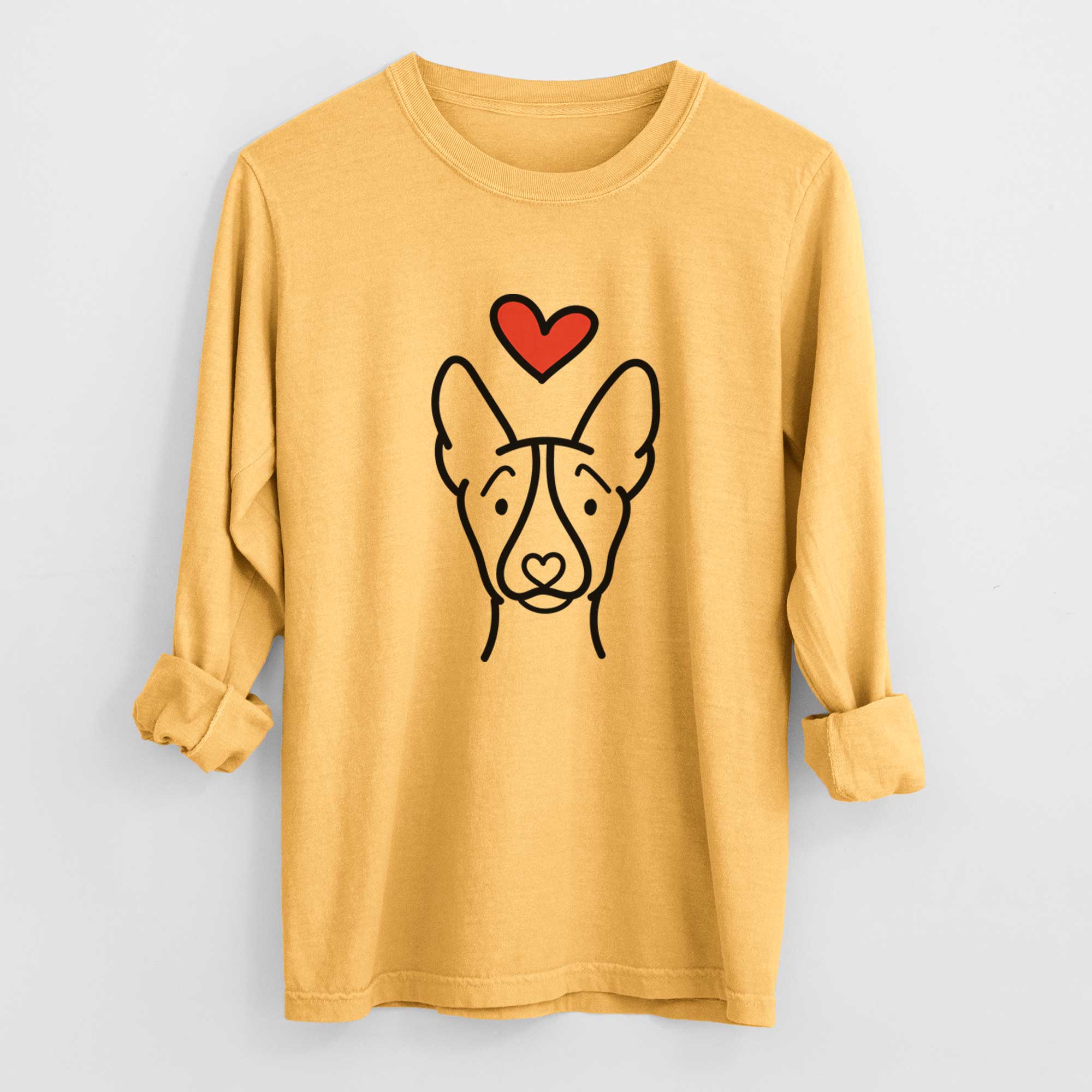 Love Always Basenji - Heavyweight 100% Cotton Long Sleeve