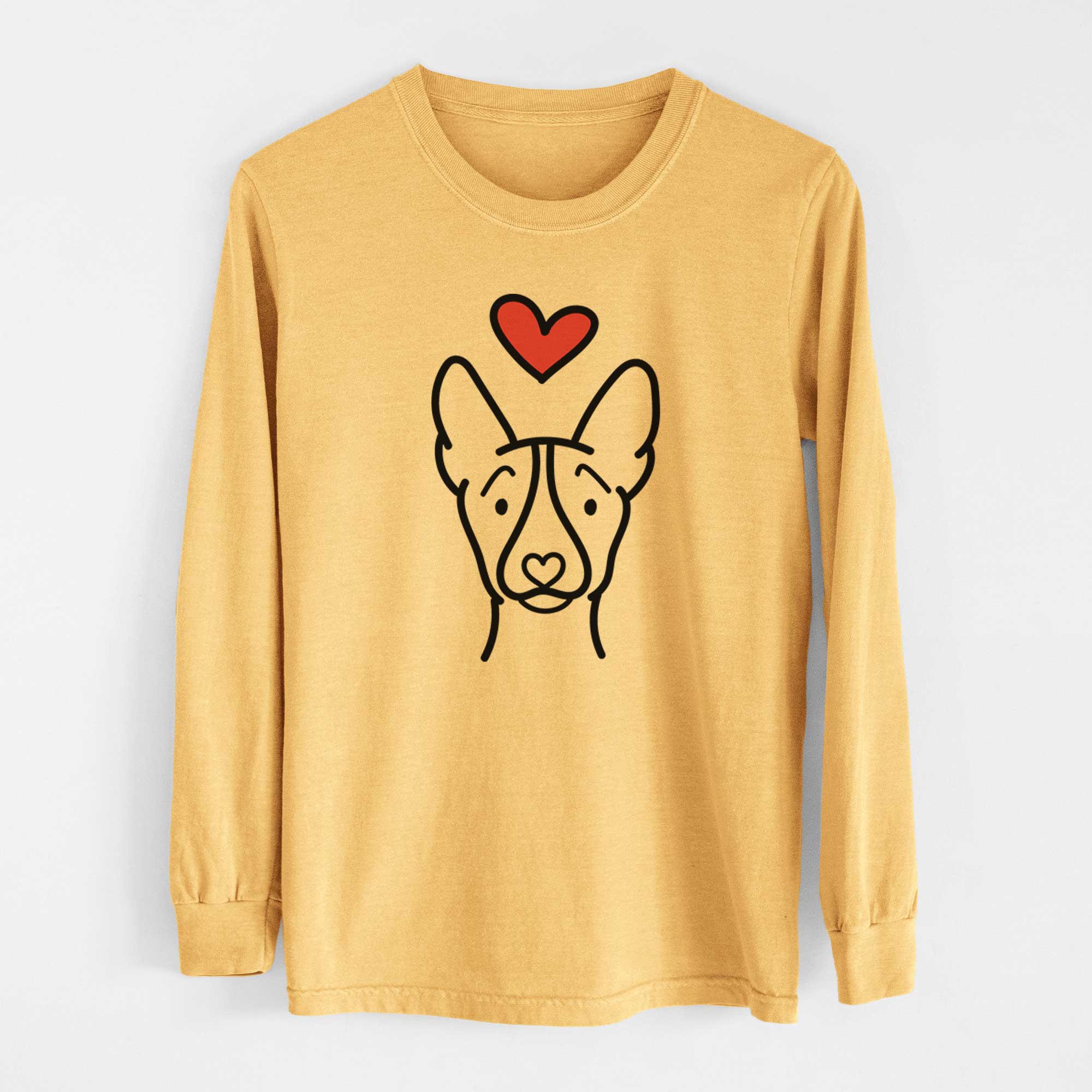 Love Always Basenji - Heavyweight 100% Cotton Long Sleeve