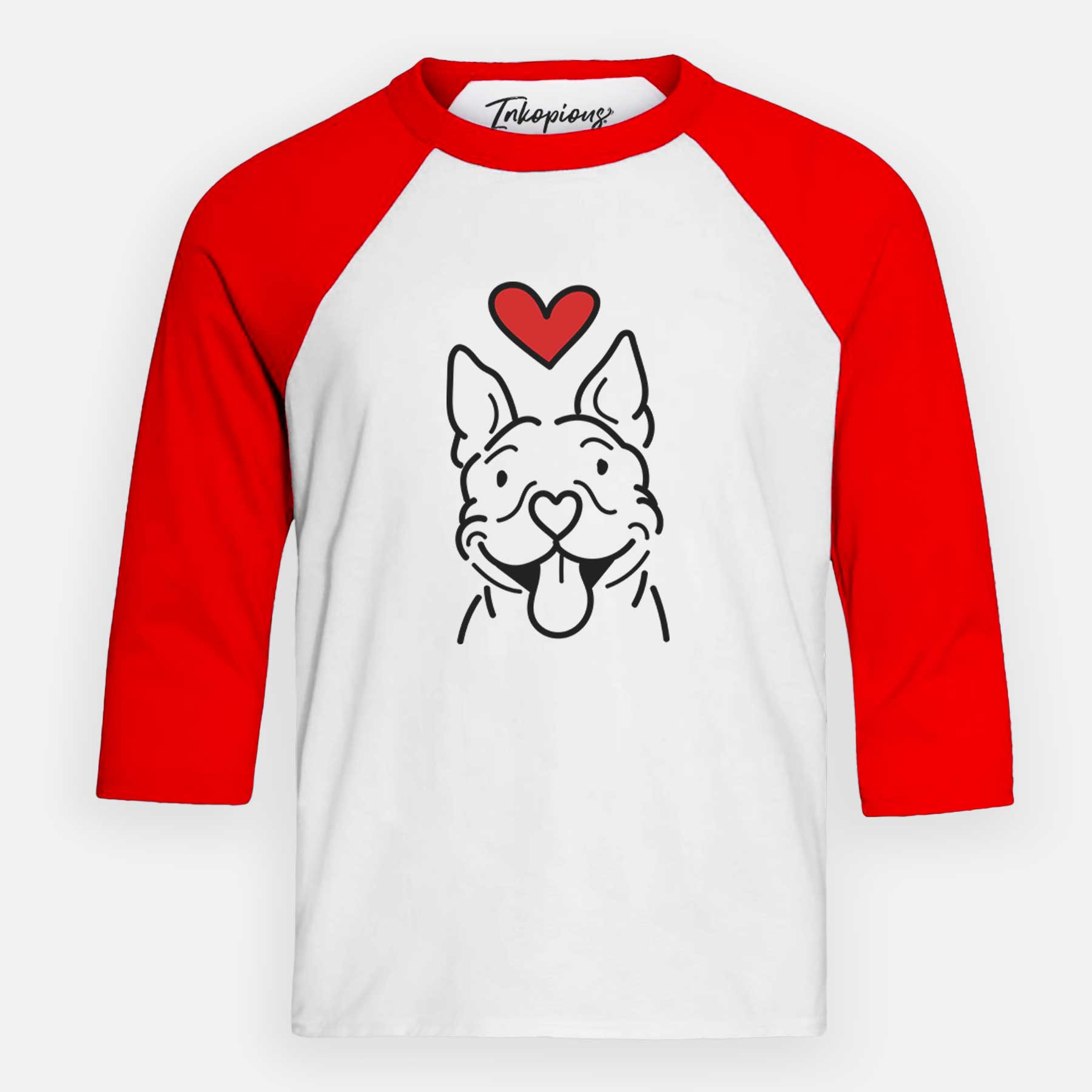 Love Always Pitbull - Basil - Youth 3/4 Long Sleeve