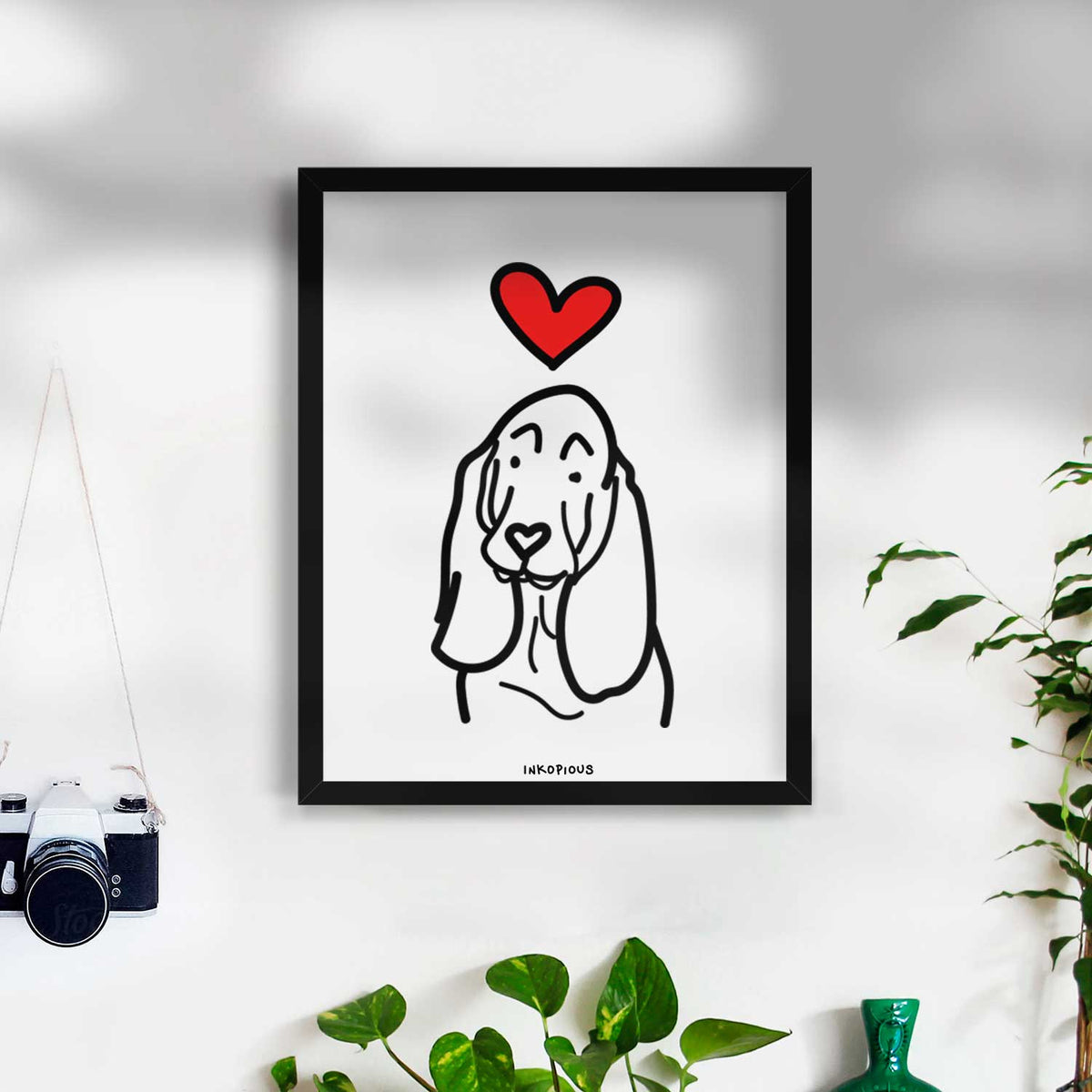 Love Always Basset Hound Art Print