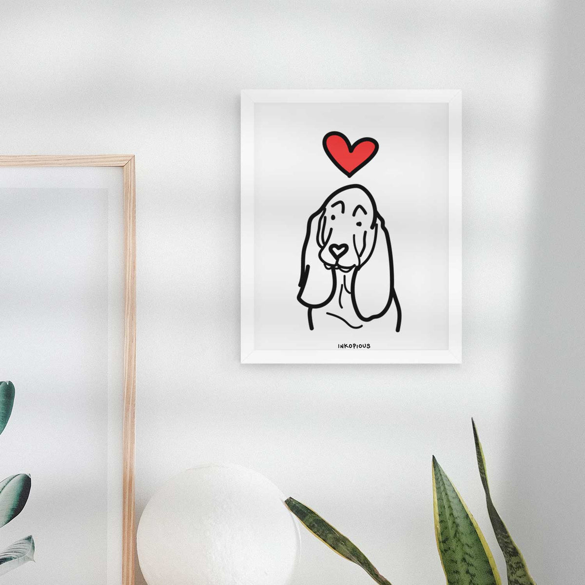 Love Always Basset Hound Art Print
