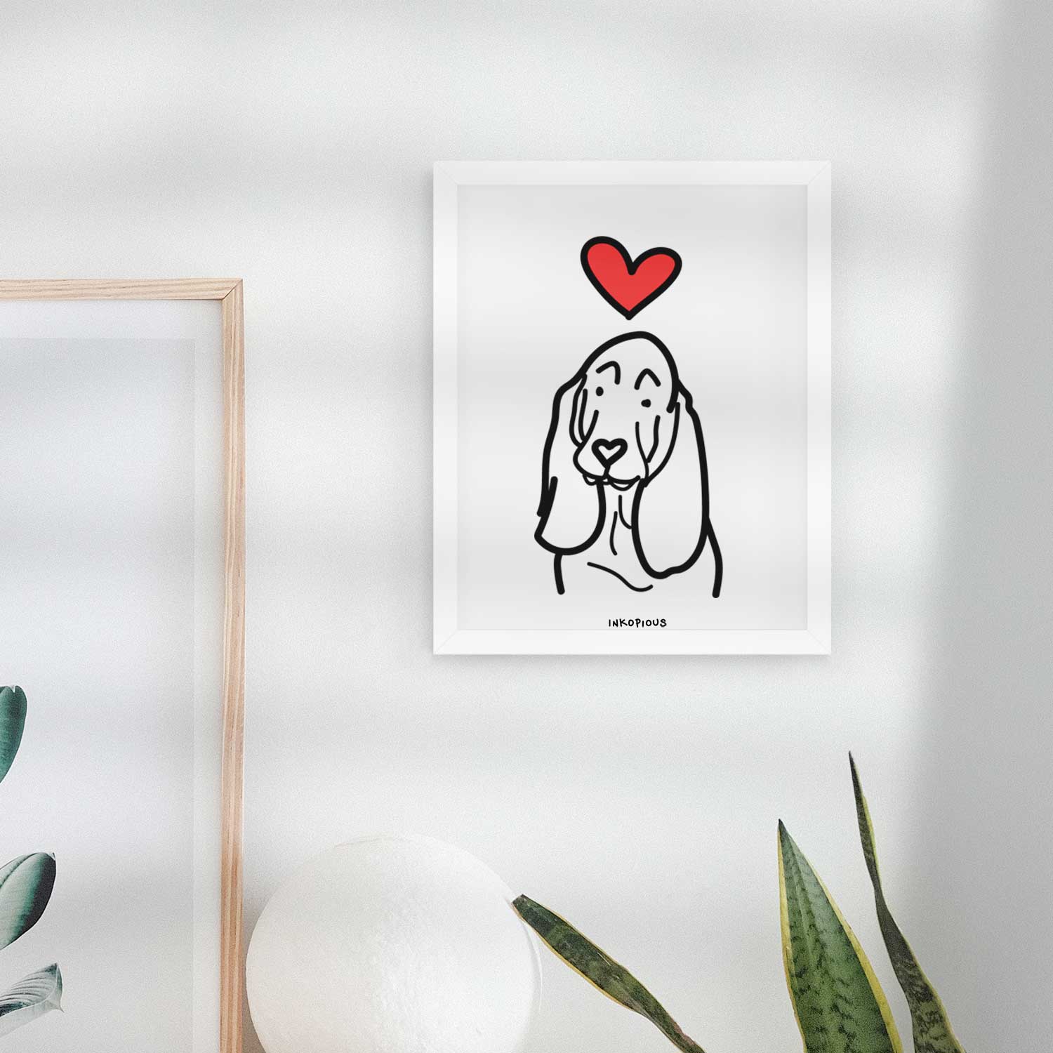 Love Always Basset Hound Art Print