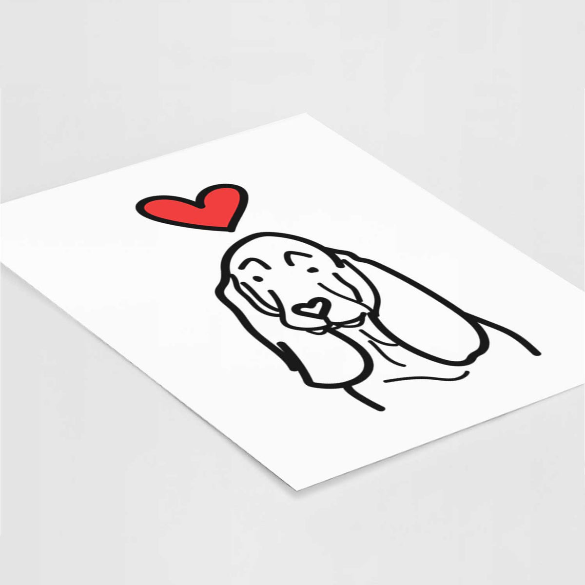 Love Always Basset Hound Art Print
