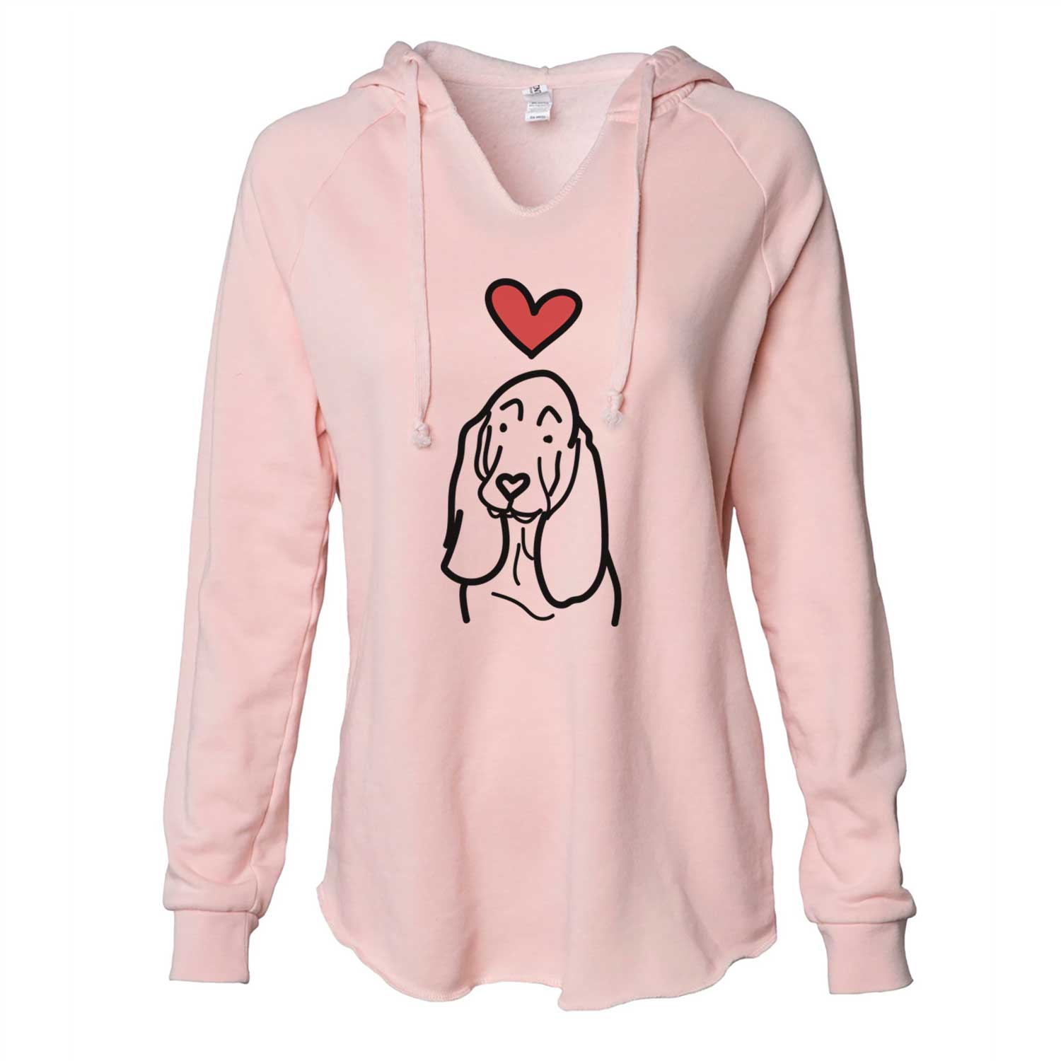 Love Always Basset Hound - Cali Wave Hooded Sweatshirt