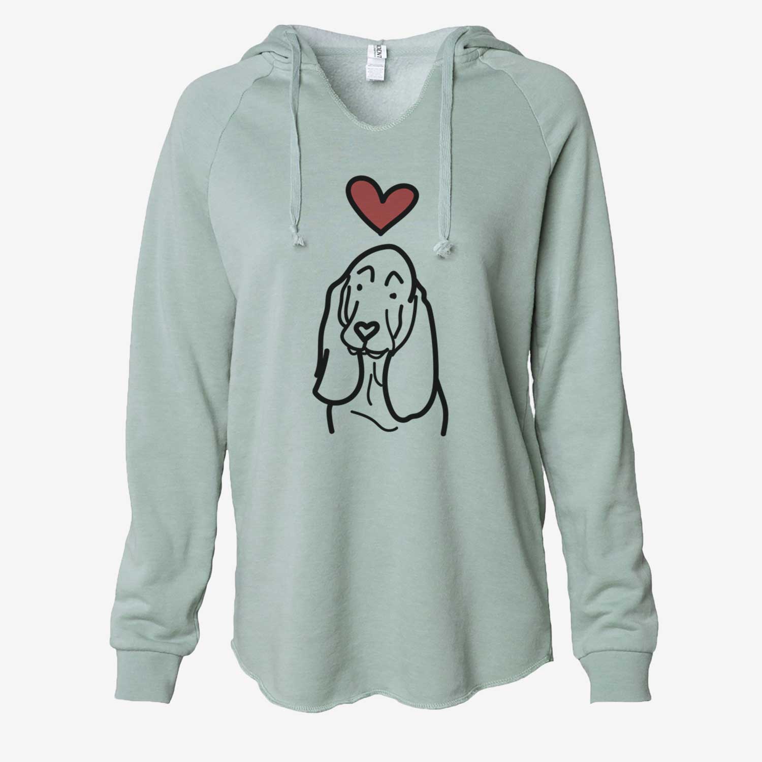 Love Always Basset Hound - Cali Wave Hooded Sweatshirt