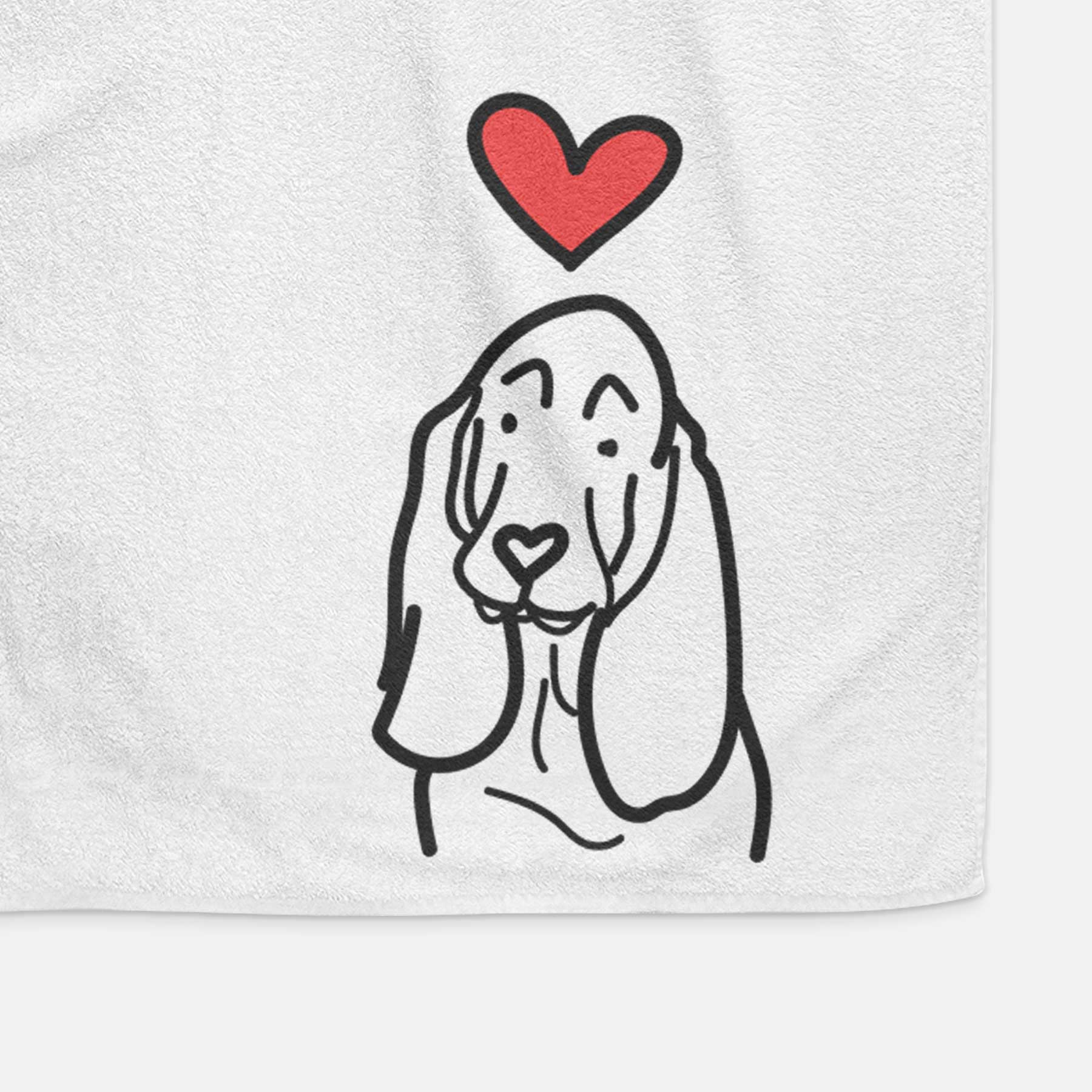 Love Always Basset Hound - Decorative Hand Towel