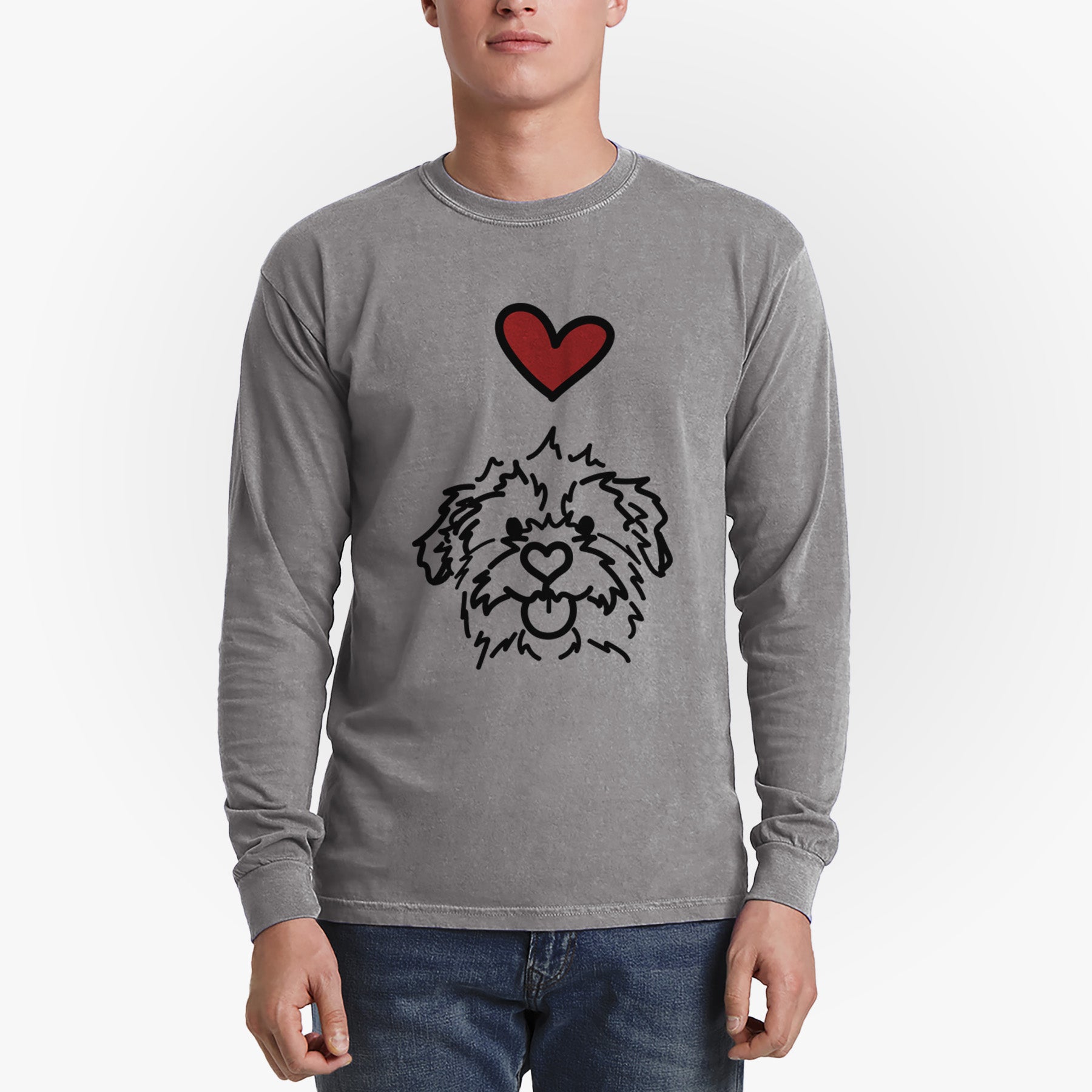Love Always Mixed Breed - Bea - Heavyweight 100% Cotton Long Sleeve