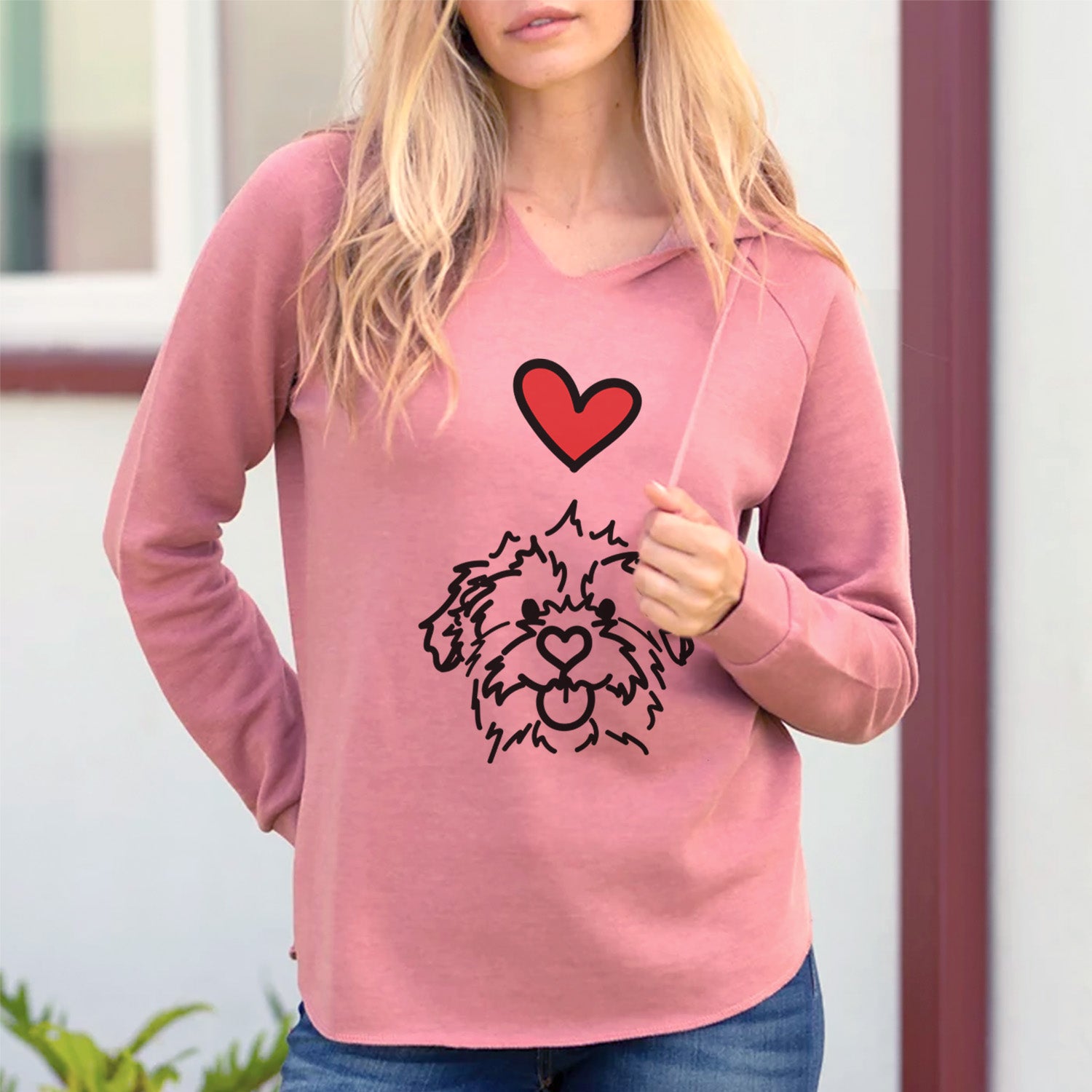 Love Always Mixed Breed - Bea - Cali Wave Hooded Sweatshirt