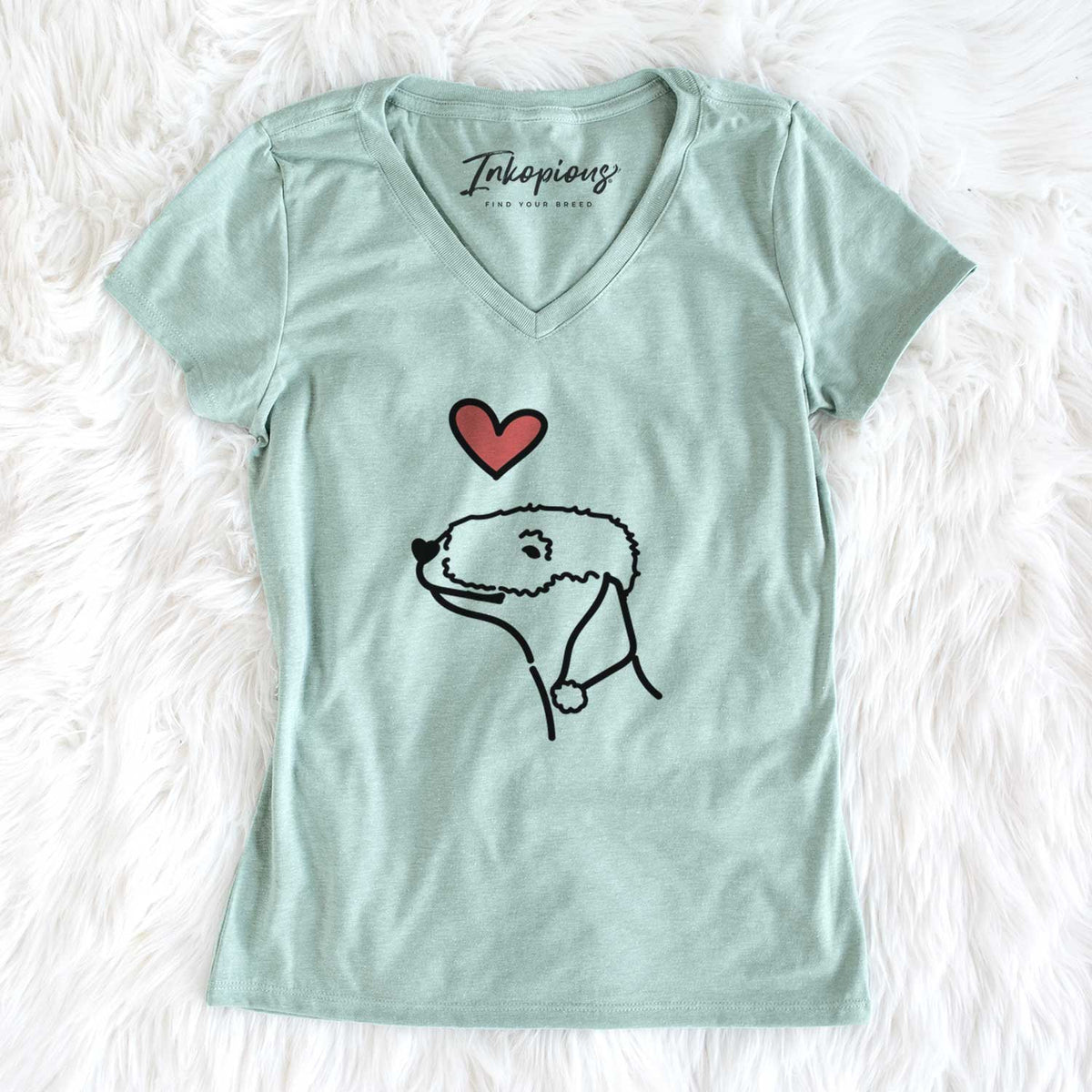 Love Always Bedlington Terrier - Women&#39;s V-neck Shirt