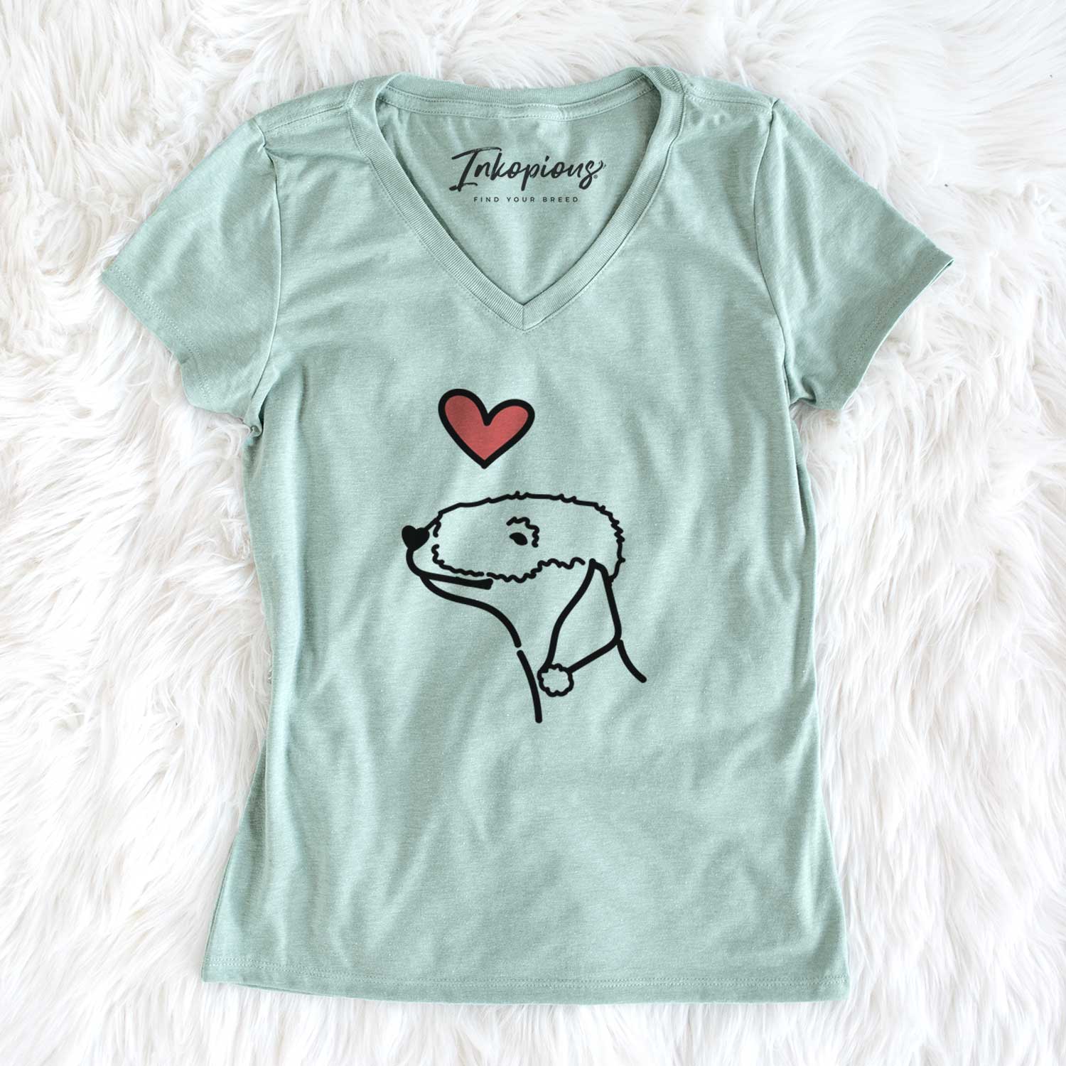 Love Always Bedlington Terrier - Women's V-neck Shirt