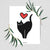 Love Always Black Cat - Bella Art Print