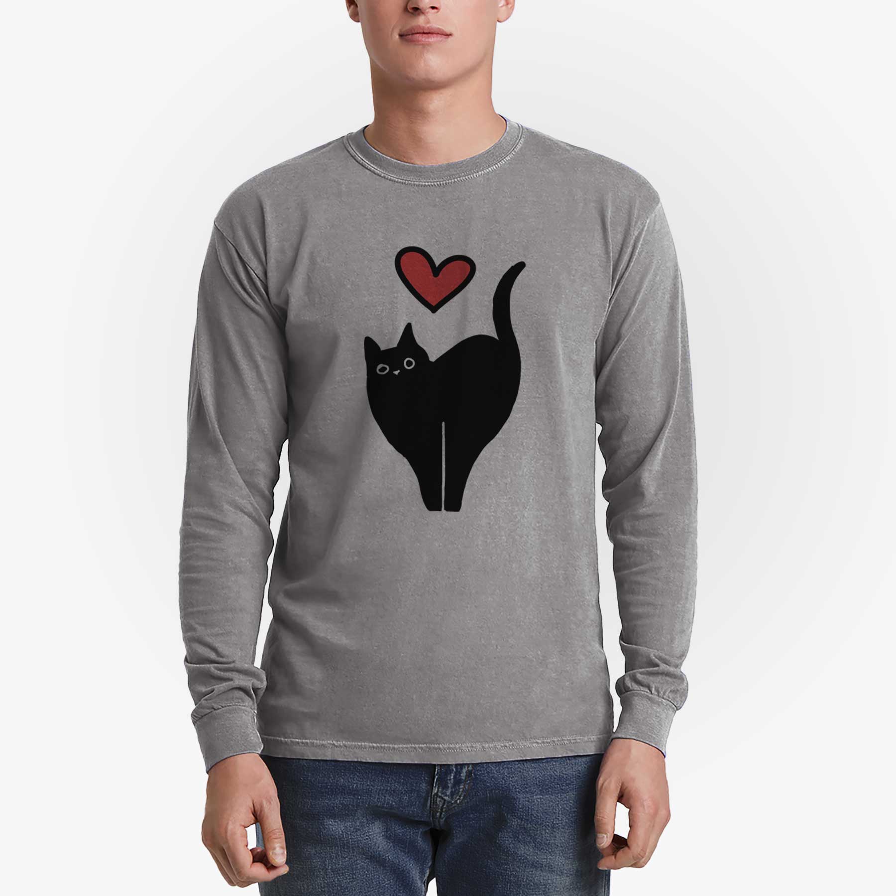 Love Always Black Cat - Bella - Heavyweight 100% Cotton Long Sleeve