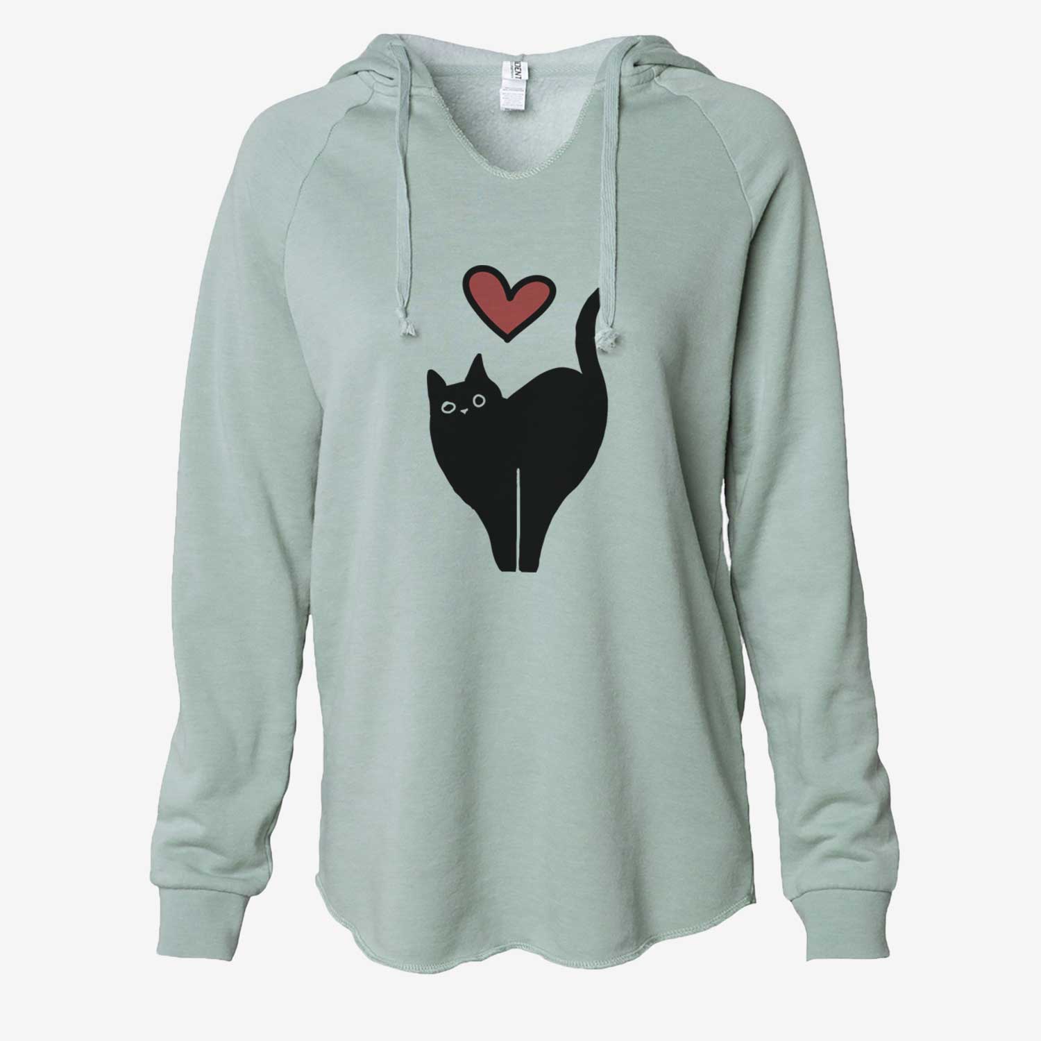 Love Always Black Cat - Bella - Cali Wave Hooded Sweatshirt