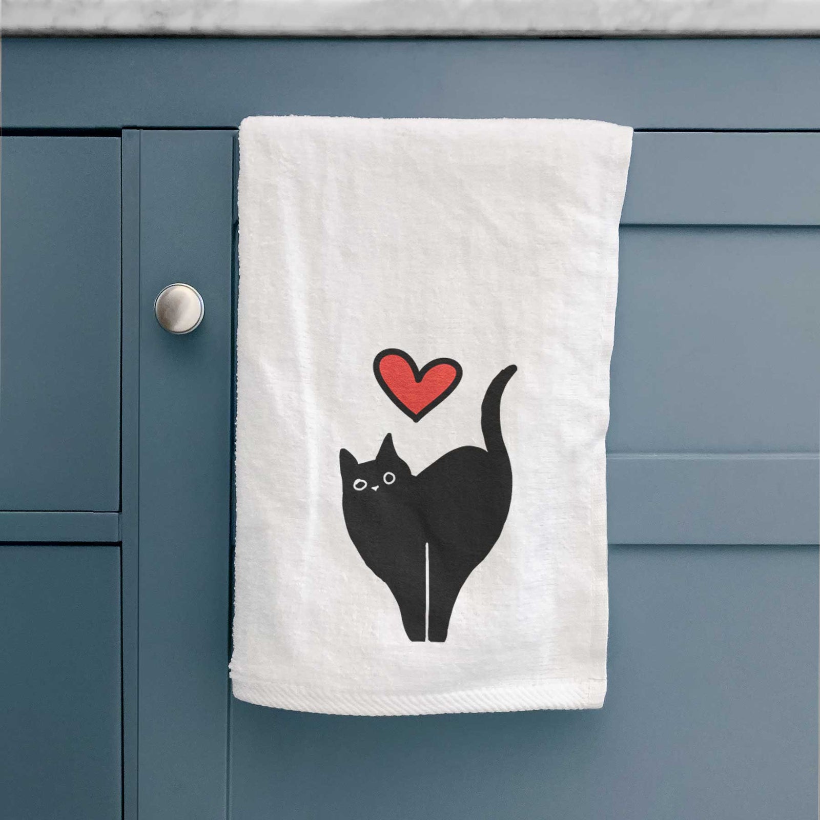 Love Always Black Cat - Bella - Decorative Hand Towel