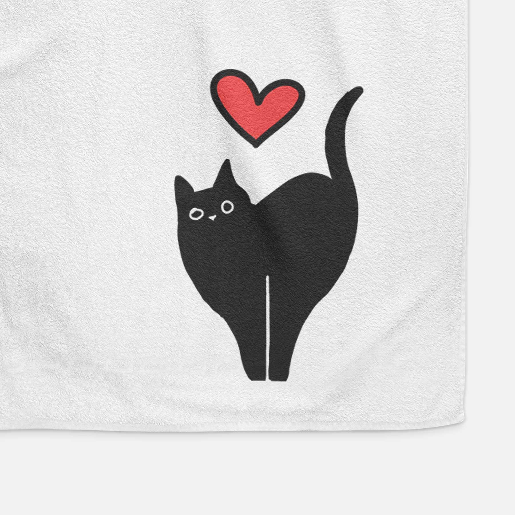 Love Always Black Cat - Bella - Decorative Hand Towel