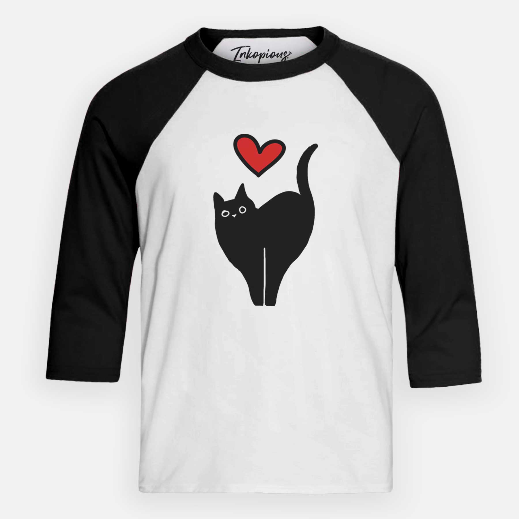 Love Always Black Cat - Bella - Youth 3/4 Long Sleeve