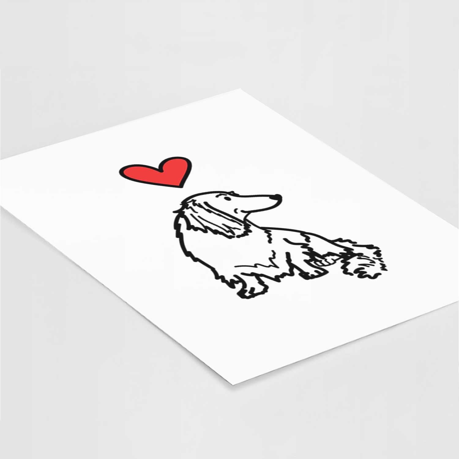 Love Always Dachshund - Bella Art Print