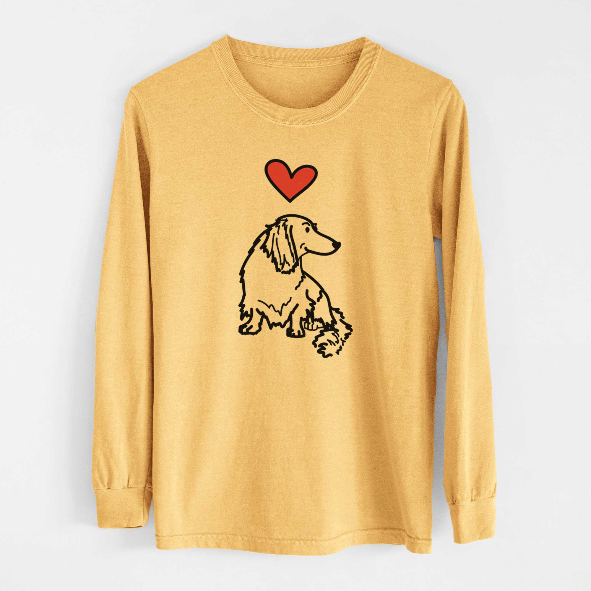 Love Always Dachshund - Bella - Heavyweight 100% Cotton Long Sleeve