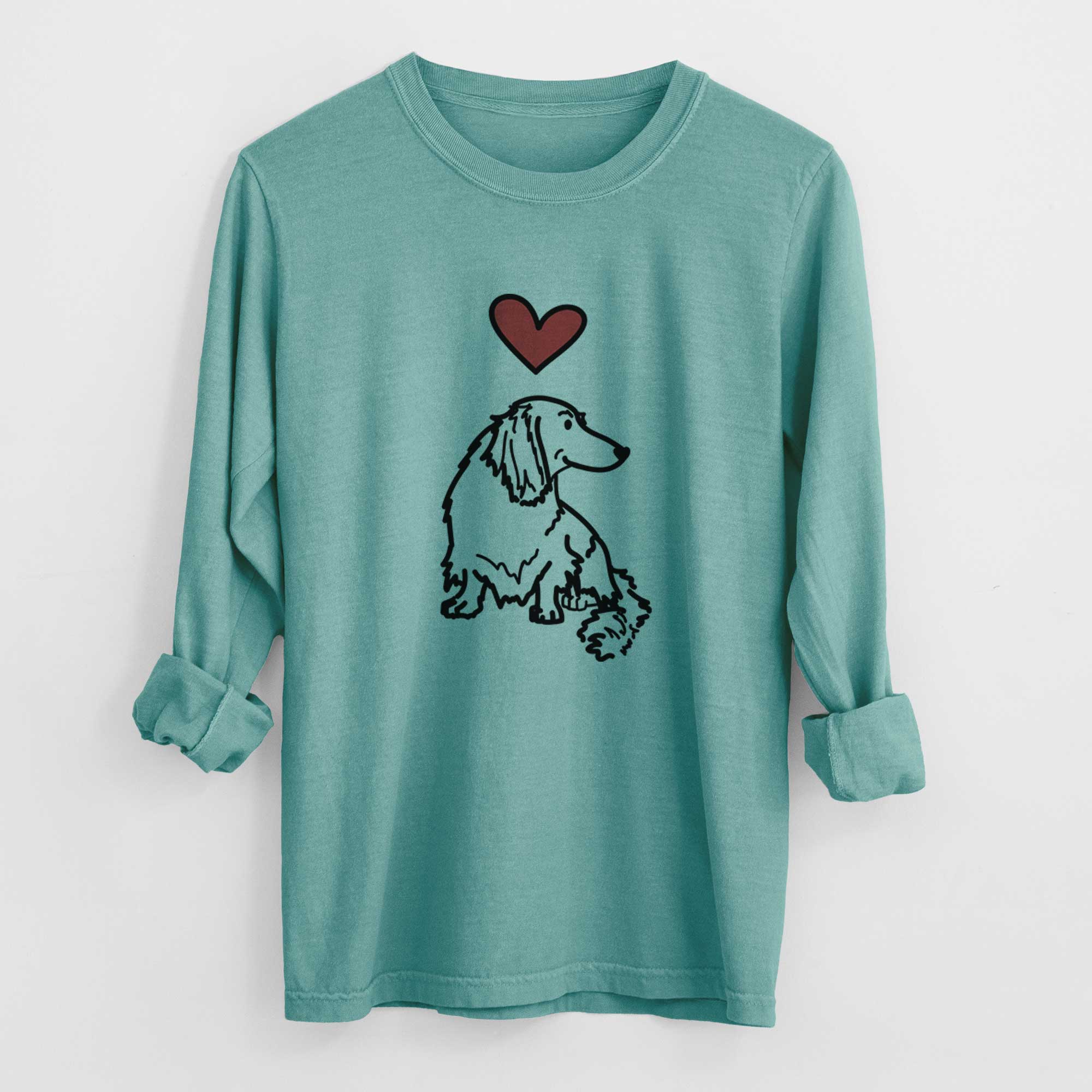 Love Always Dachshund - Bella - Heavyweight 100% Cotton Long Sleeve