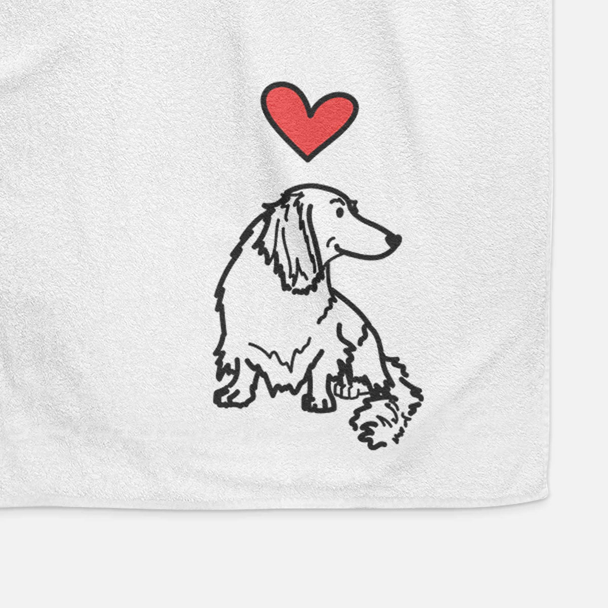 Love Always Dachshund - Bella - Decorative Hand Towel