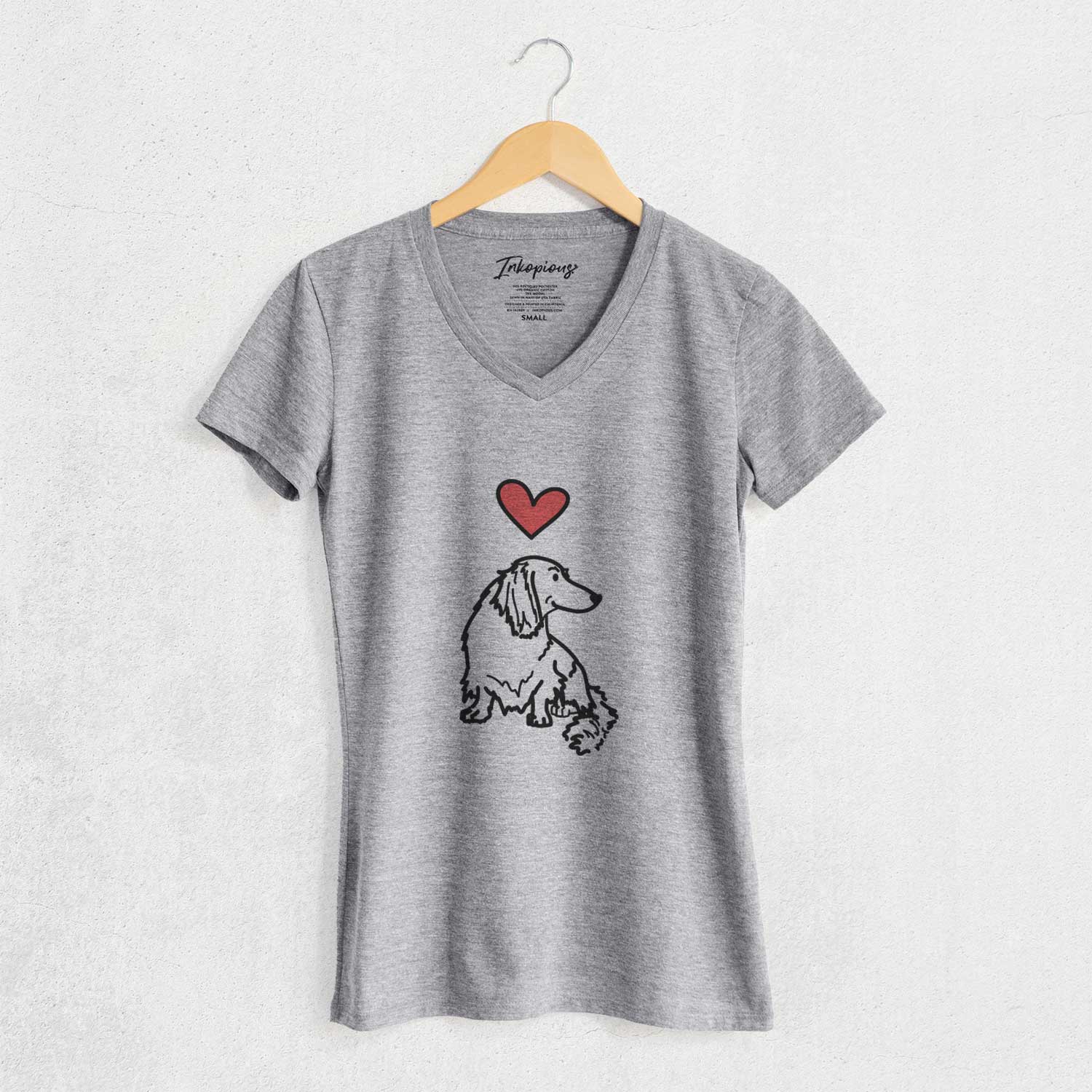 Love Always Dachshund - Bella - Women's V-neck Shirt