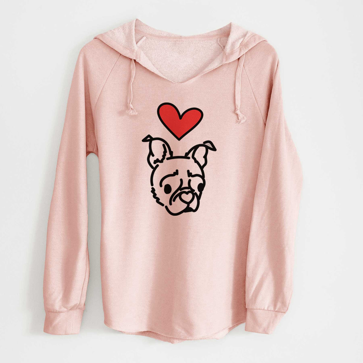 Love Always Pug Boston Terrier Mix - Bella - Cali Wave Hooded Sweatshirt