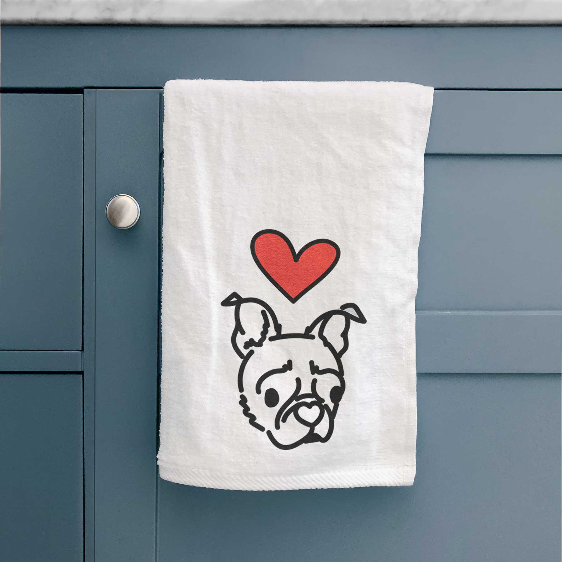 Love Always Pug Boston Terrier Mix - Bella - Decorative Hand Towel