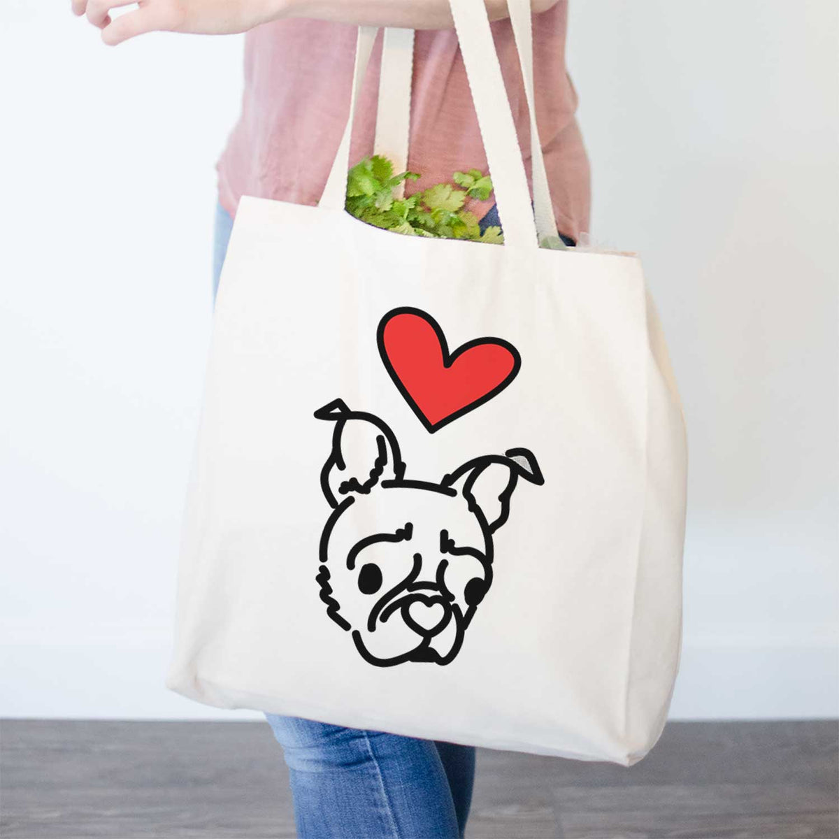 Love Always Pug Boston Terrier Mix - Bella - Tote Bag