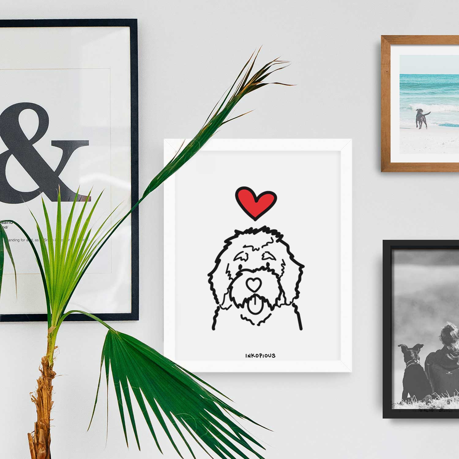 Love Always Bernedoodle Art Print