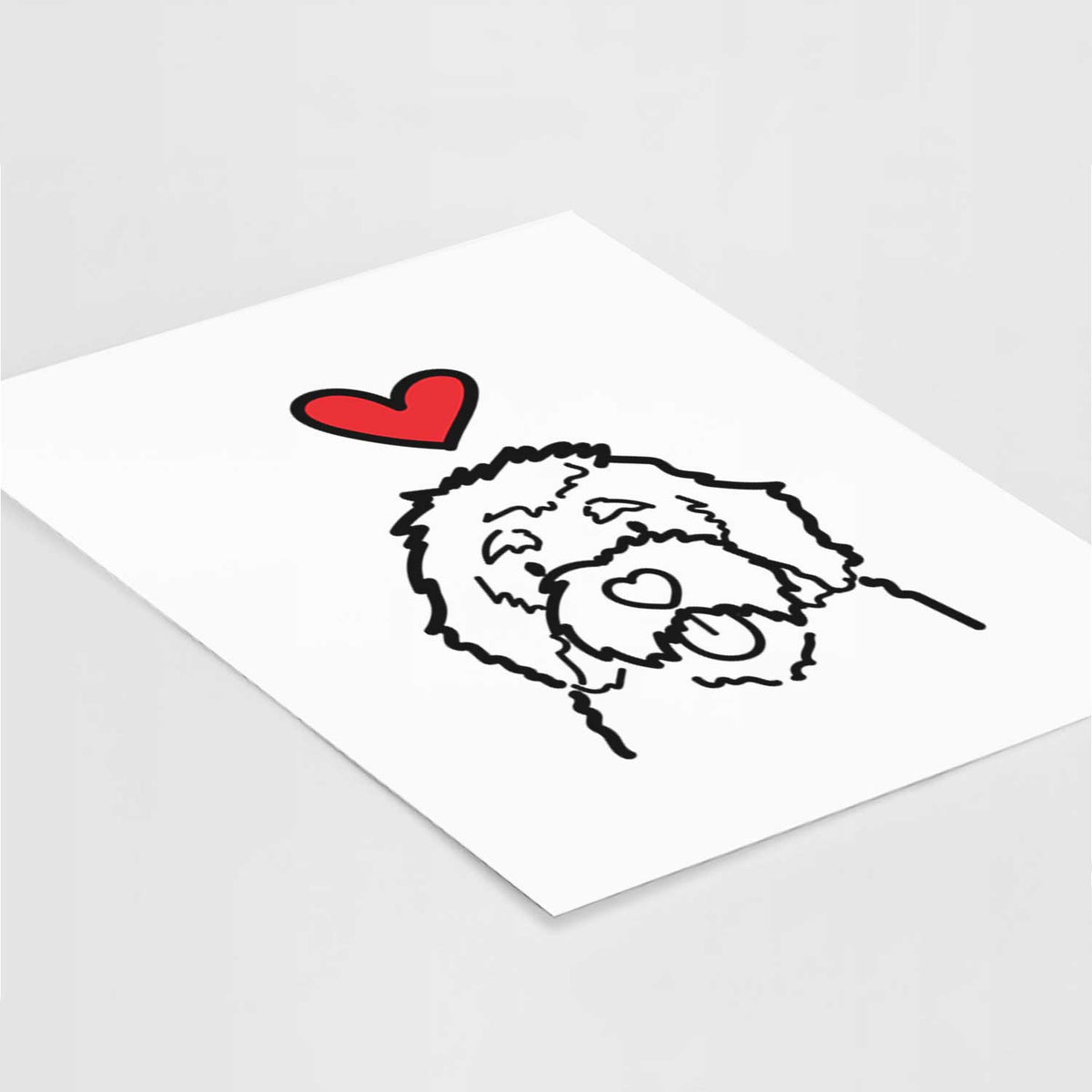Love Always Bernedoodle Art Print