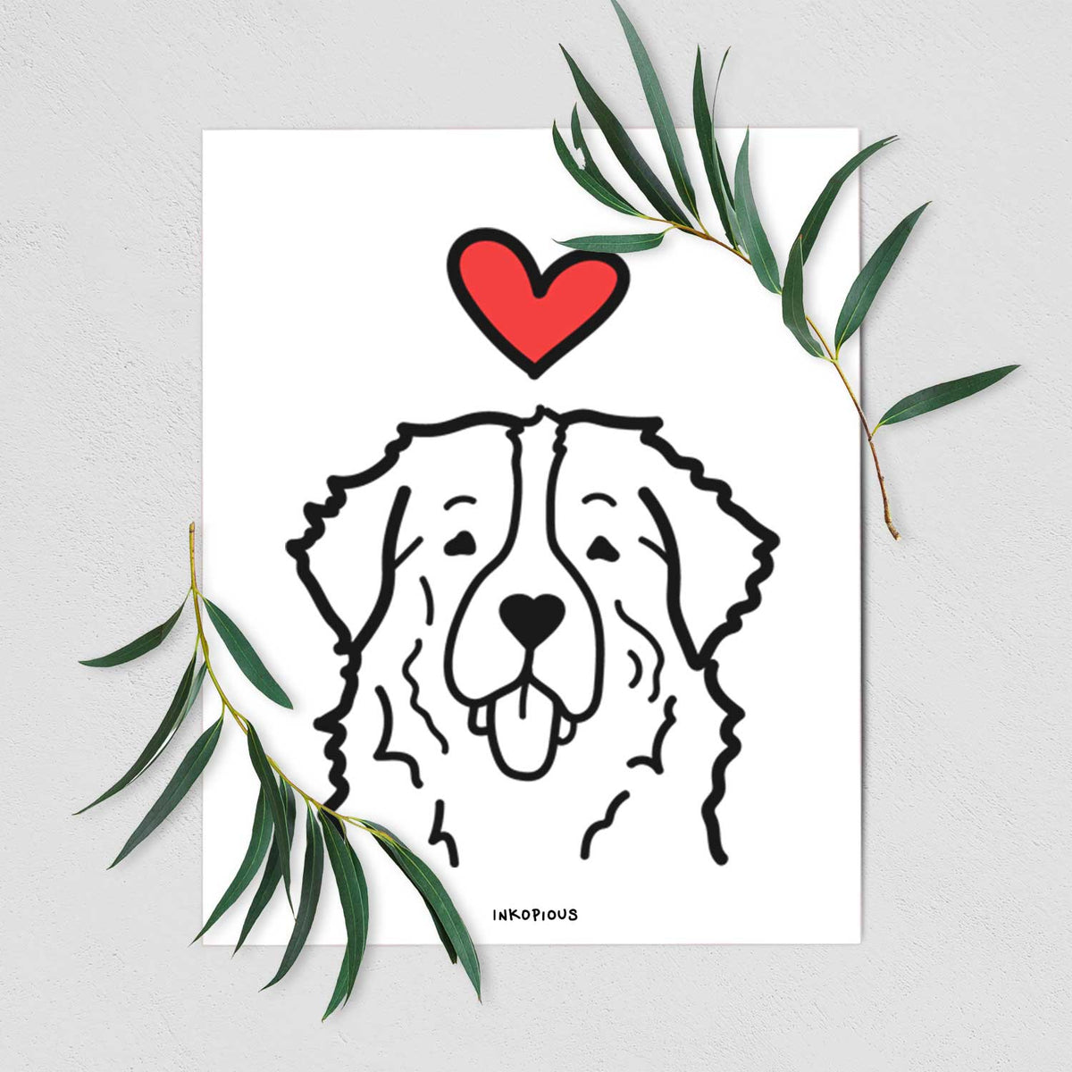 Love Always Bernese Mountain Dog Art Print