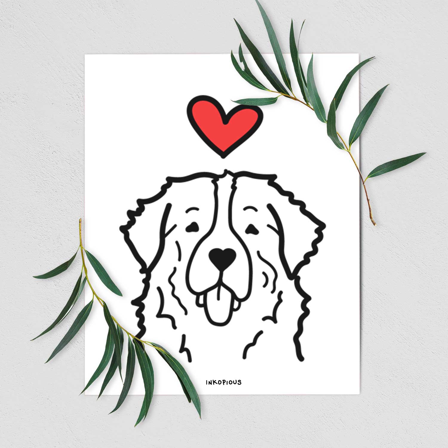 Love Always Bernese Mountain Dog Art Print