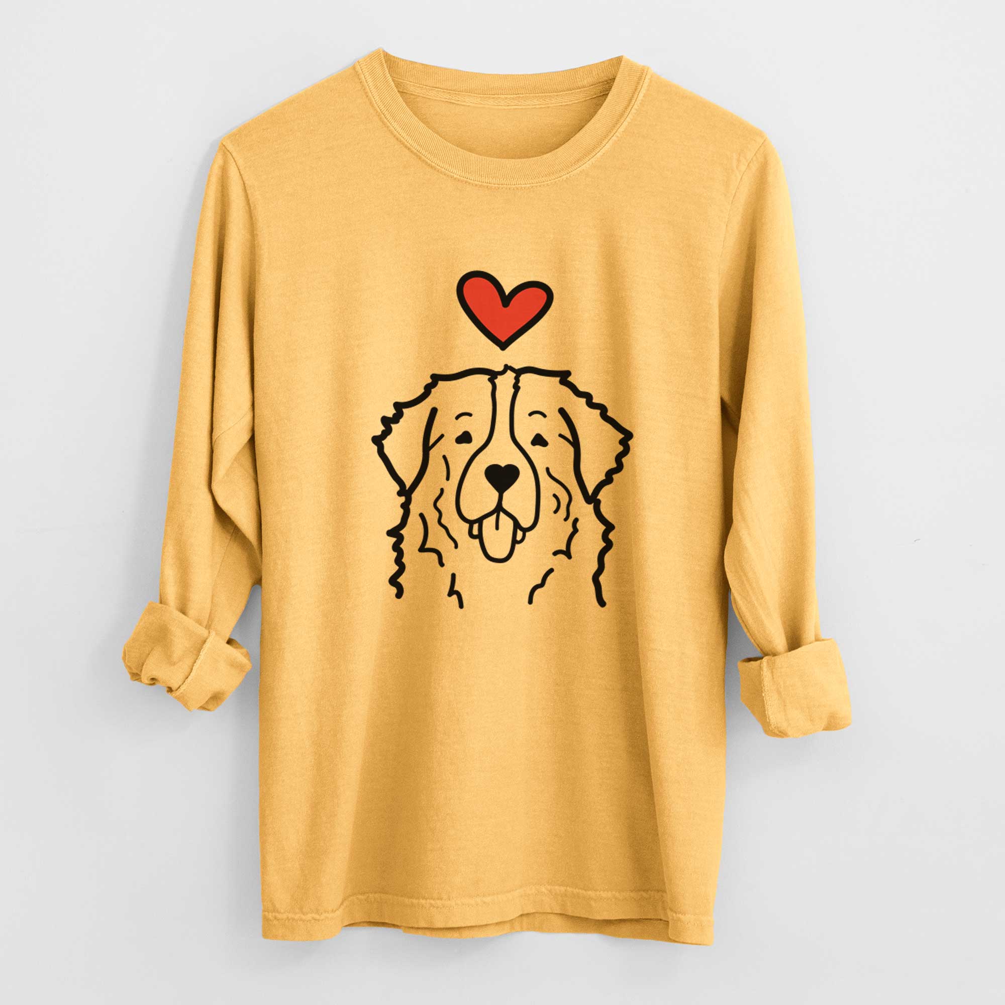 Love Always Bernese Mountain Dog - Heavyweight 100% Cotton Long Sleeve