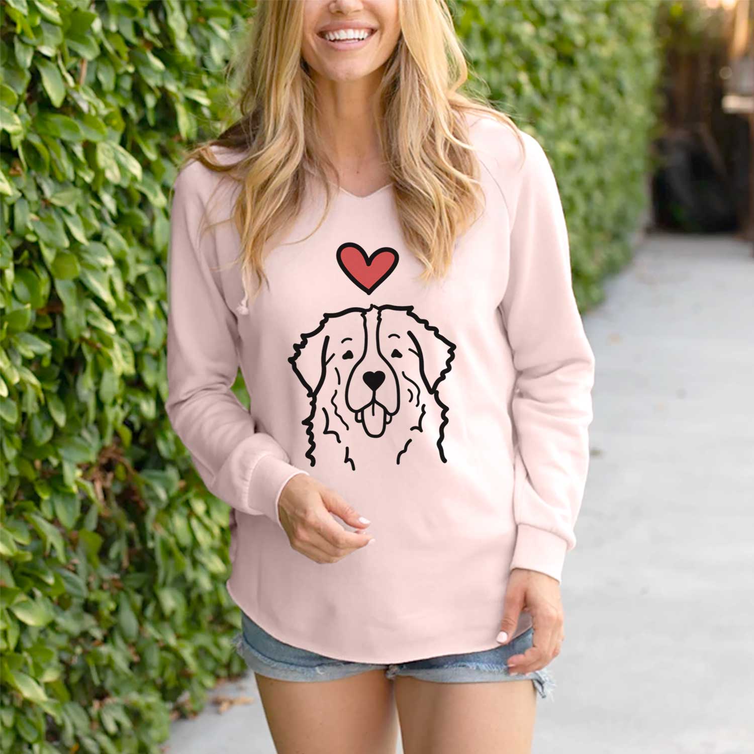 Love Always Bernese Mountain Dog - Cali Wave Hooded Sweatshirt