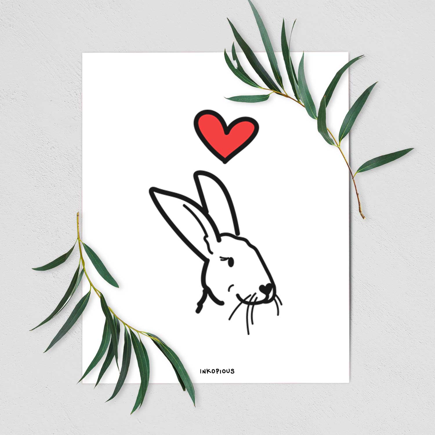 Love Always Rex Rabbit - Betsy Art Print