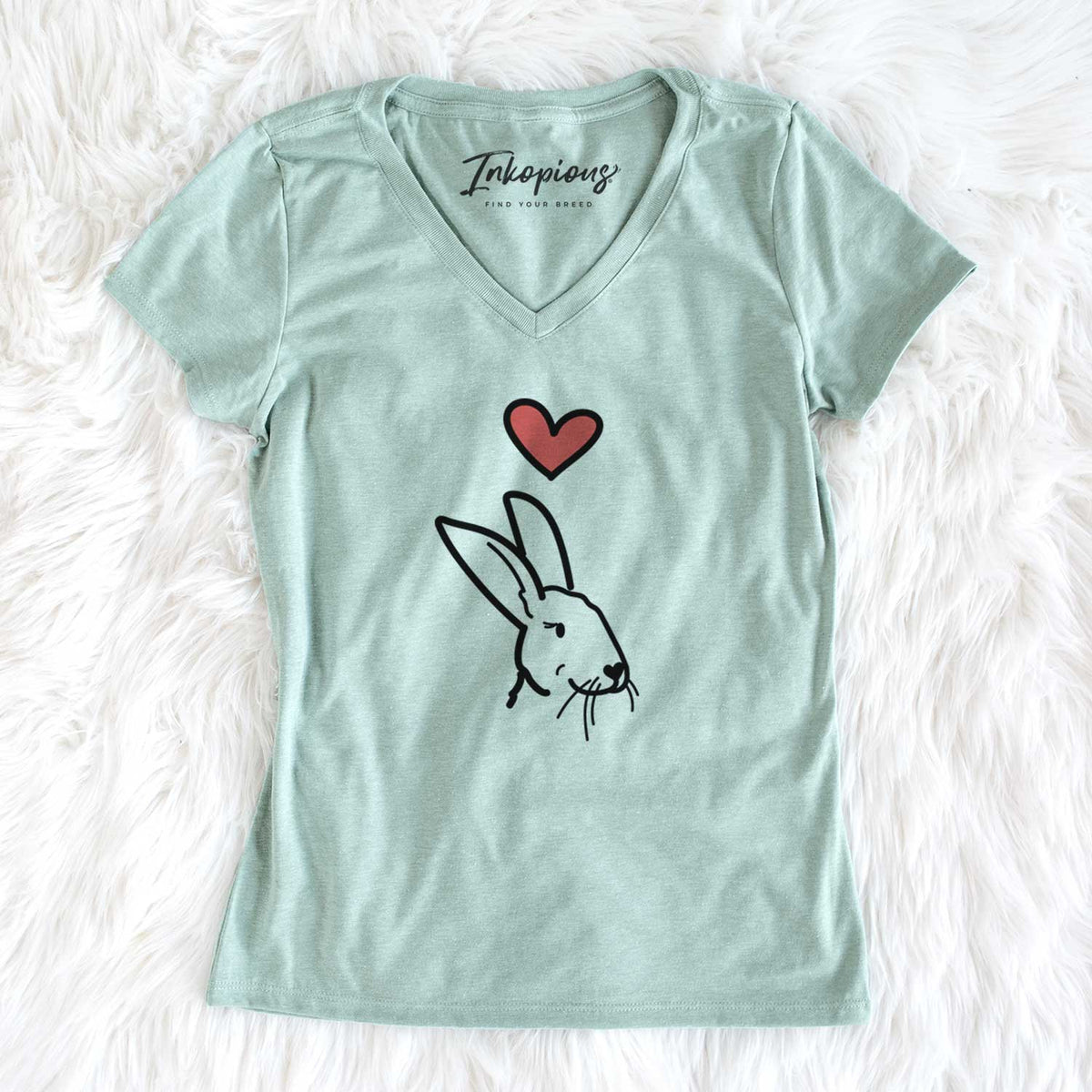 Love Always Rex Rabbit - Betsy - Women&#39;s V-neck Shirt