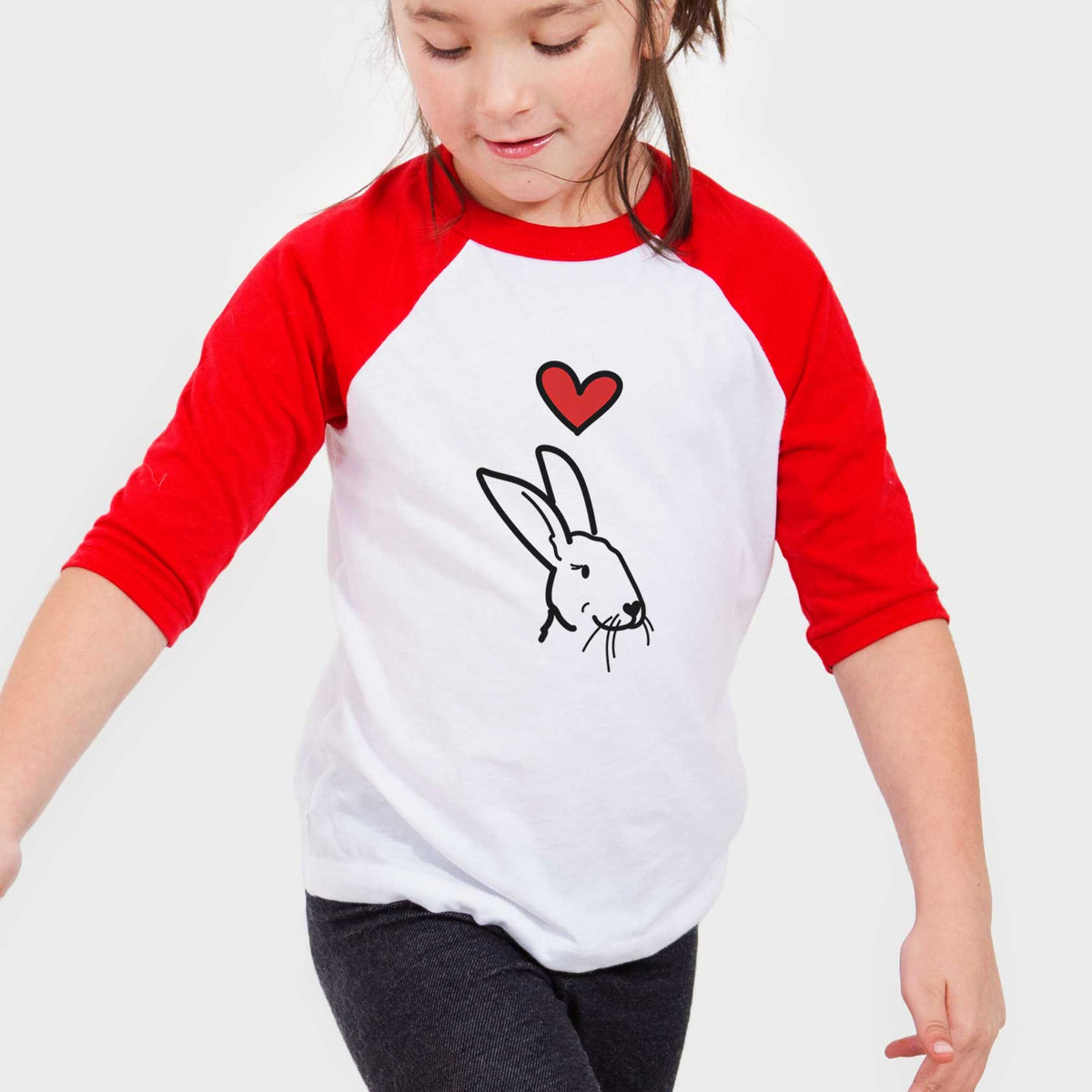 Love Always Rex Rabbit - Betsy - Youth 3/4 Long Sleeve