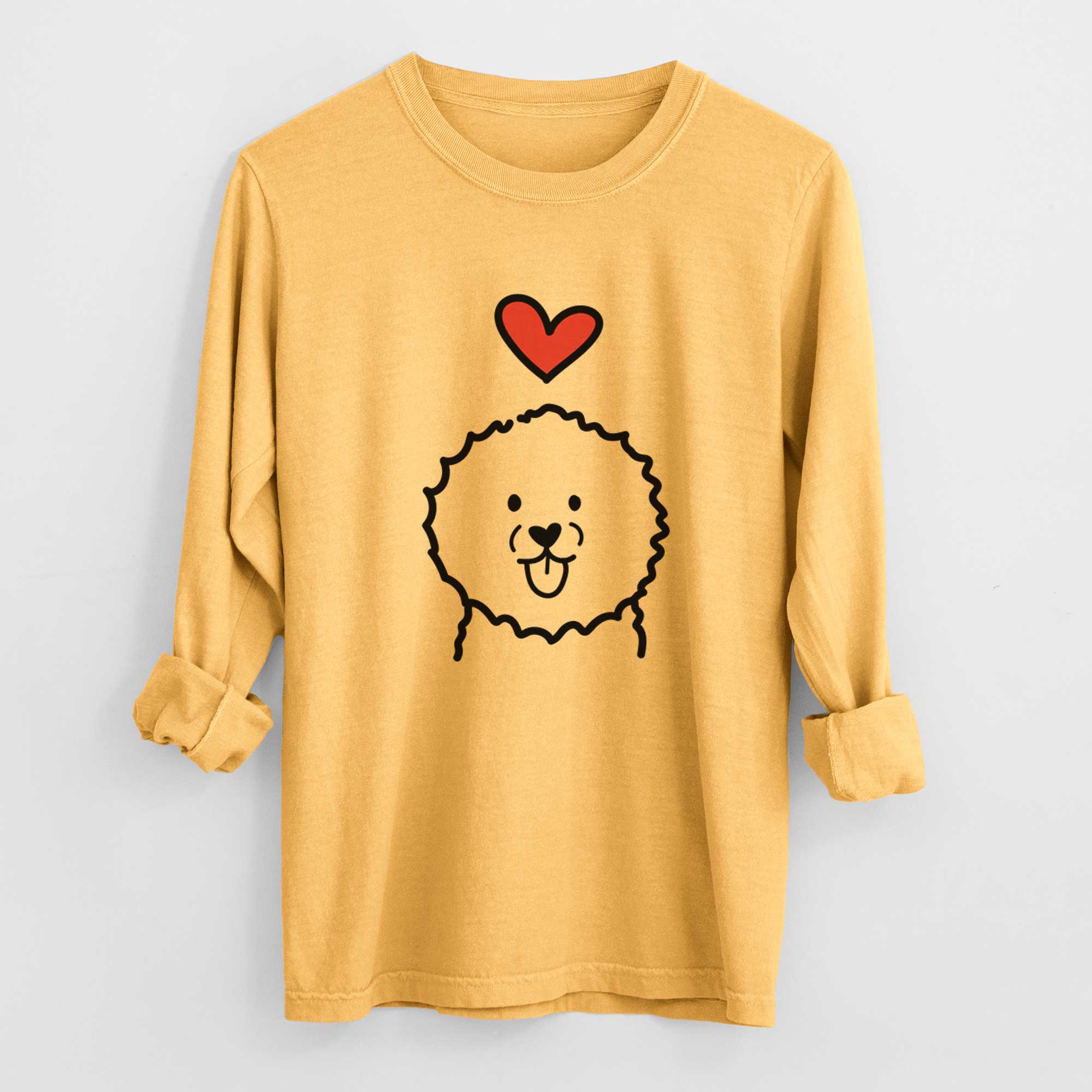 Love Always Bichon Frise - Heavyweight 100% Cotton Long Sleeve