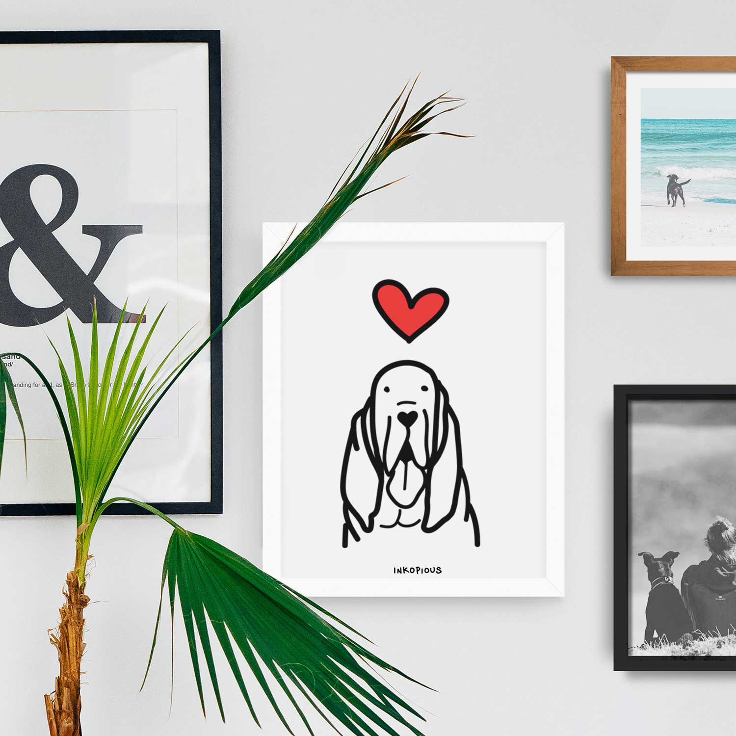 Love Always Bloodhound Art Print