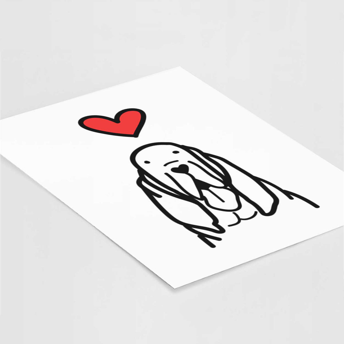 Love Always Bloodhound Art Print