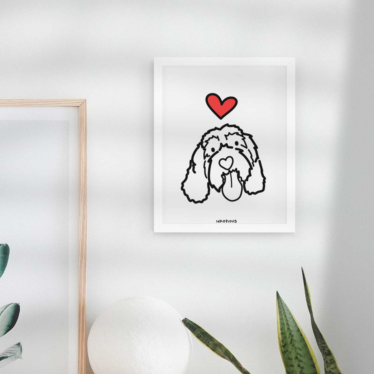 Love Always Portguese Water Dog - Bo Art Print