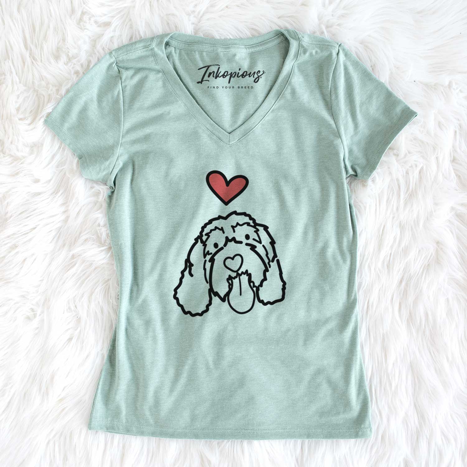 Love Always Portguese Water Dog - Bo - Women's V-neck Shirt