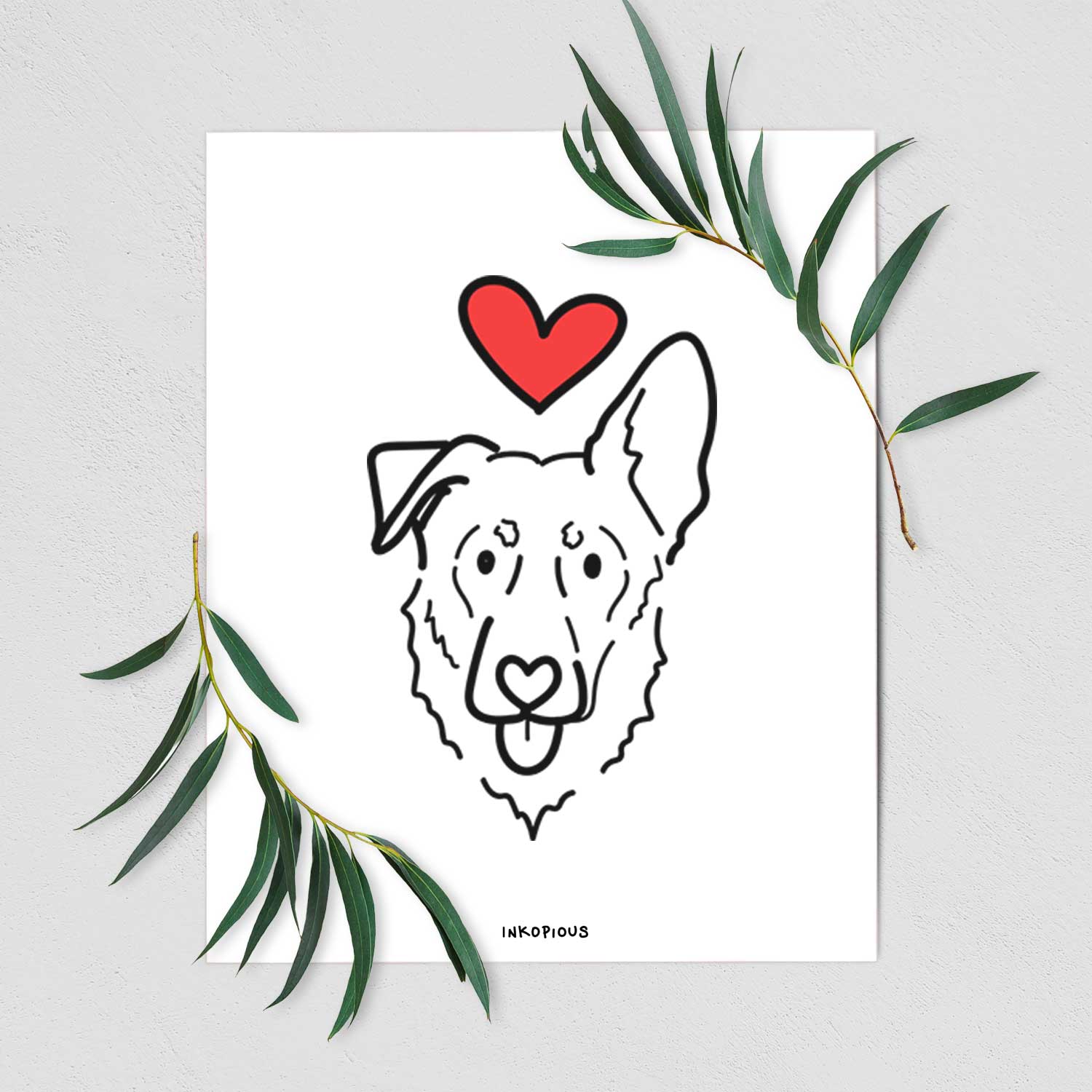 Love Always Shepherd Mix - Bodhi Art Print