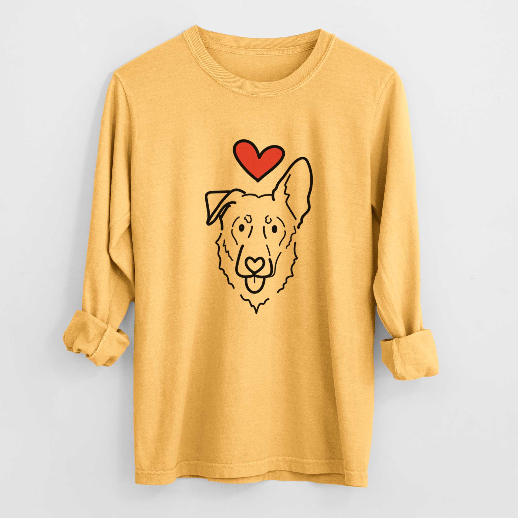 Love Always Shepherd Mix - Bodhi - Heavyweight 100% Cotton Long Sleeve