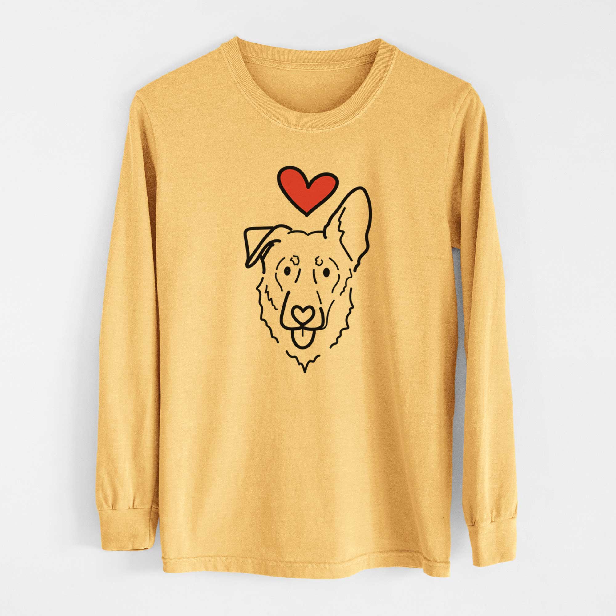 Love Always Shepherd Mix - Bodhi - Heavyweight 100% Cotton Long Sleeve