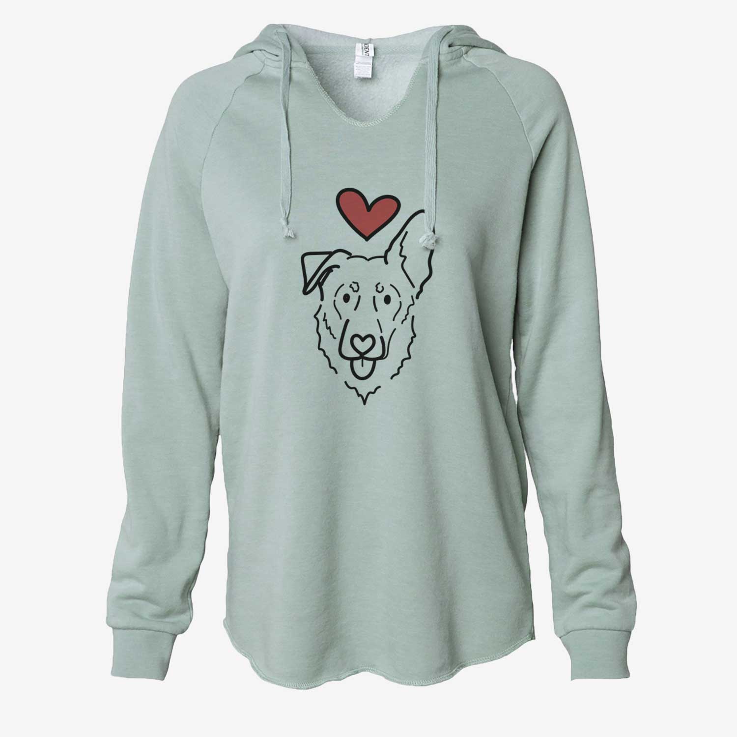 Love Always Shepherd Mix - Bodhi - Cali Wave Hooded Sweatshirt