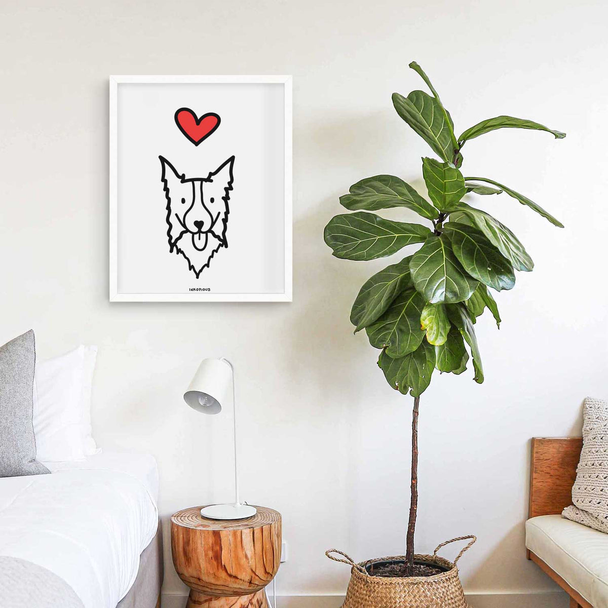 Love Always Border Collie Art Print