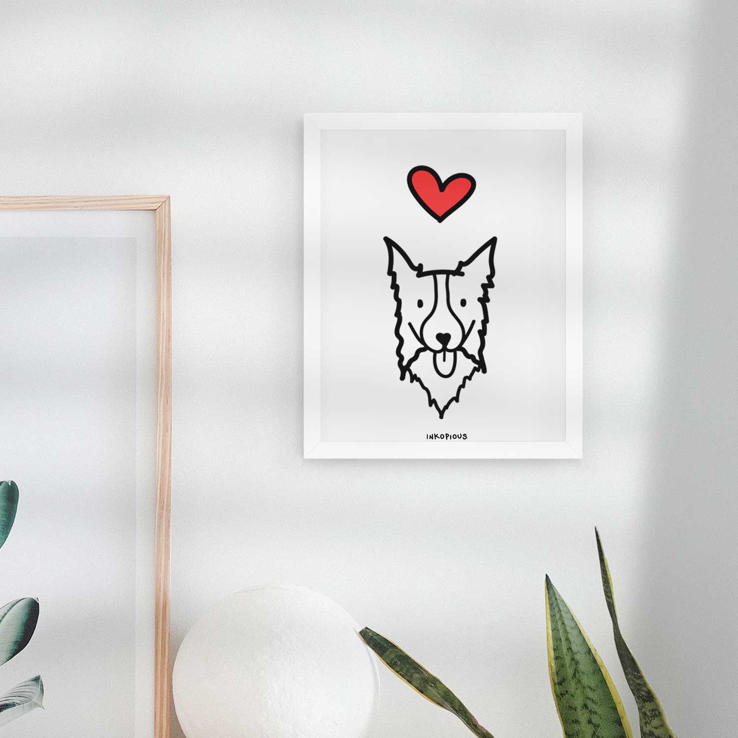 Love Always Border Collie Art Print