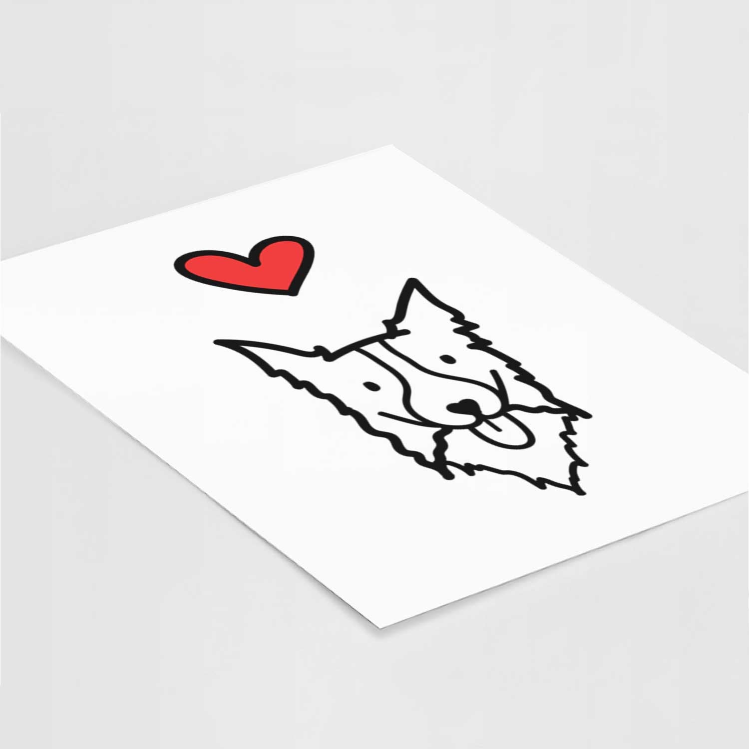 Love Always Border Collie Art Print