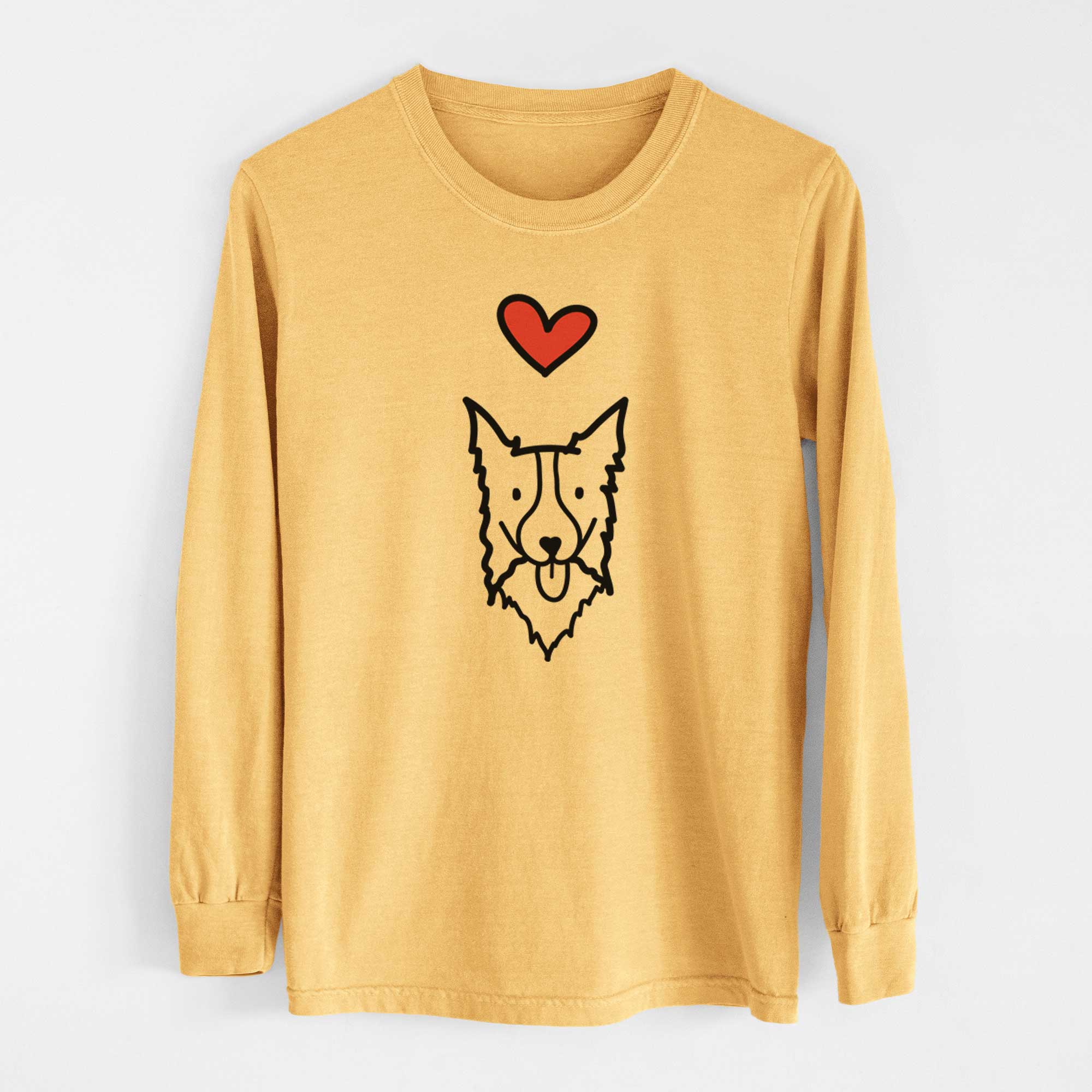 Love Always Border Collie - Heavyweight 100% Cotton Long Sleeve